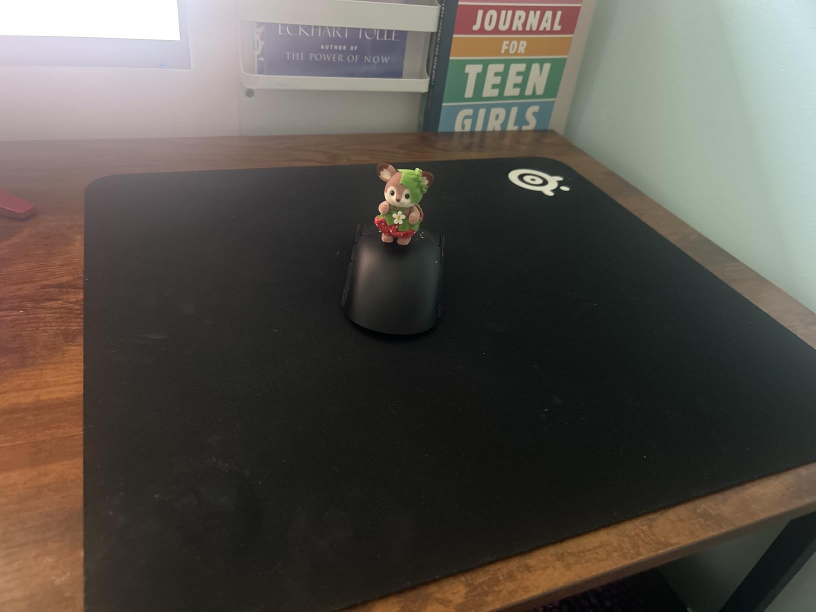 SteelSeries QcK Large Gaming Mousepad - Black - Non-Slip Silicone Rubber Base - Peak Tracking and Stability - Optimized for Gaming Sensors - 490 mm x 420 mm customer photo 2