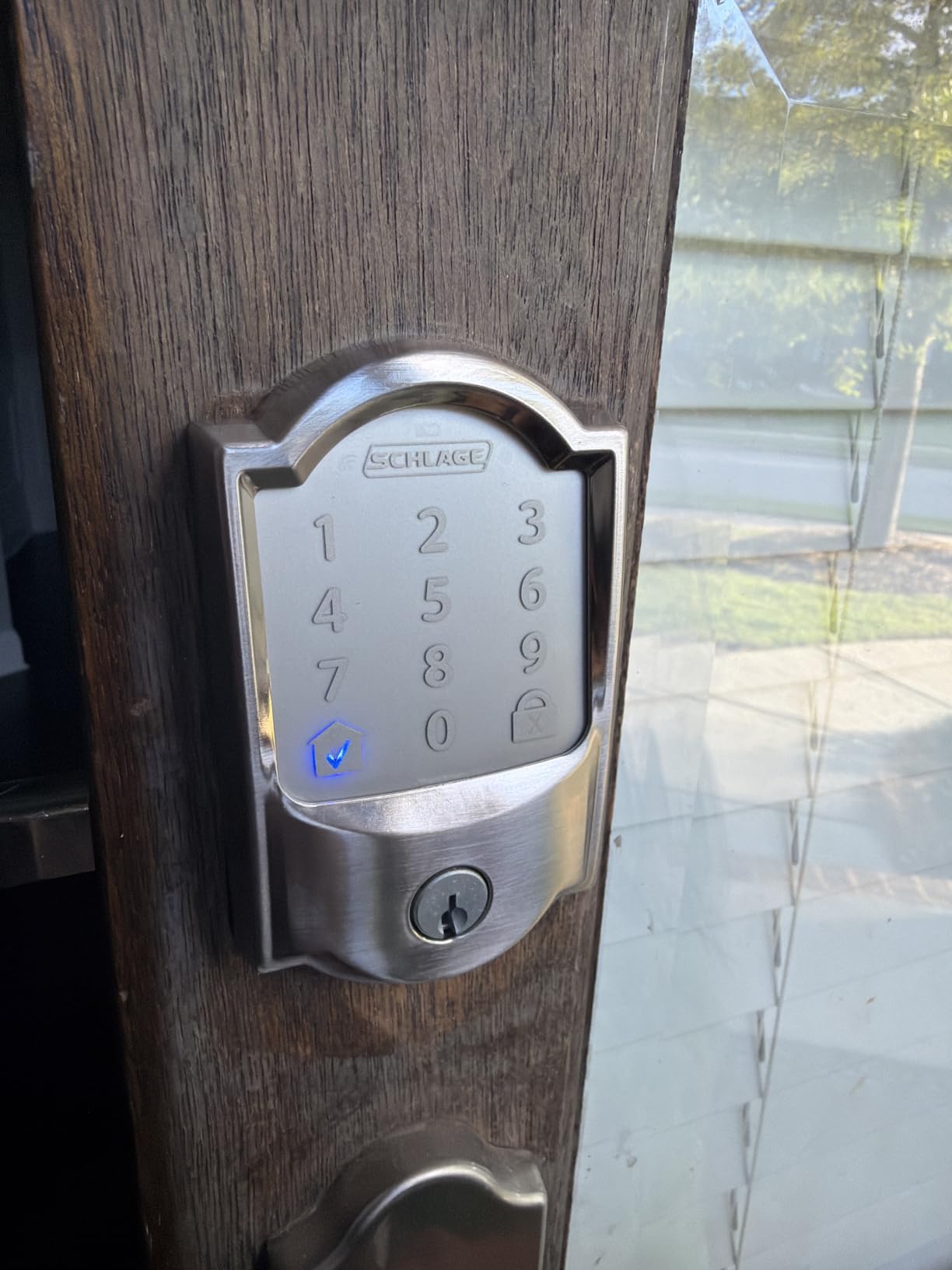 Schlage Encode Smart WiFi Deadbolt Lock with Greenwich Trim, Matte Black | Keyless entry door lock, Touchscreen keypad, App control, Alexa, Google Home, Ring & Airbnb compatible, Certified security customer photo 1