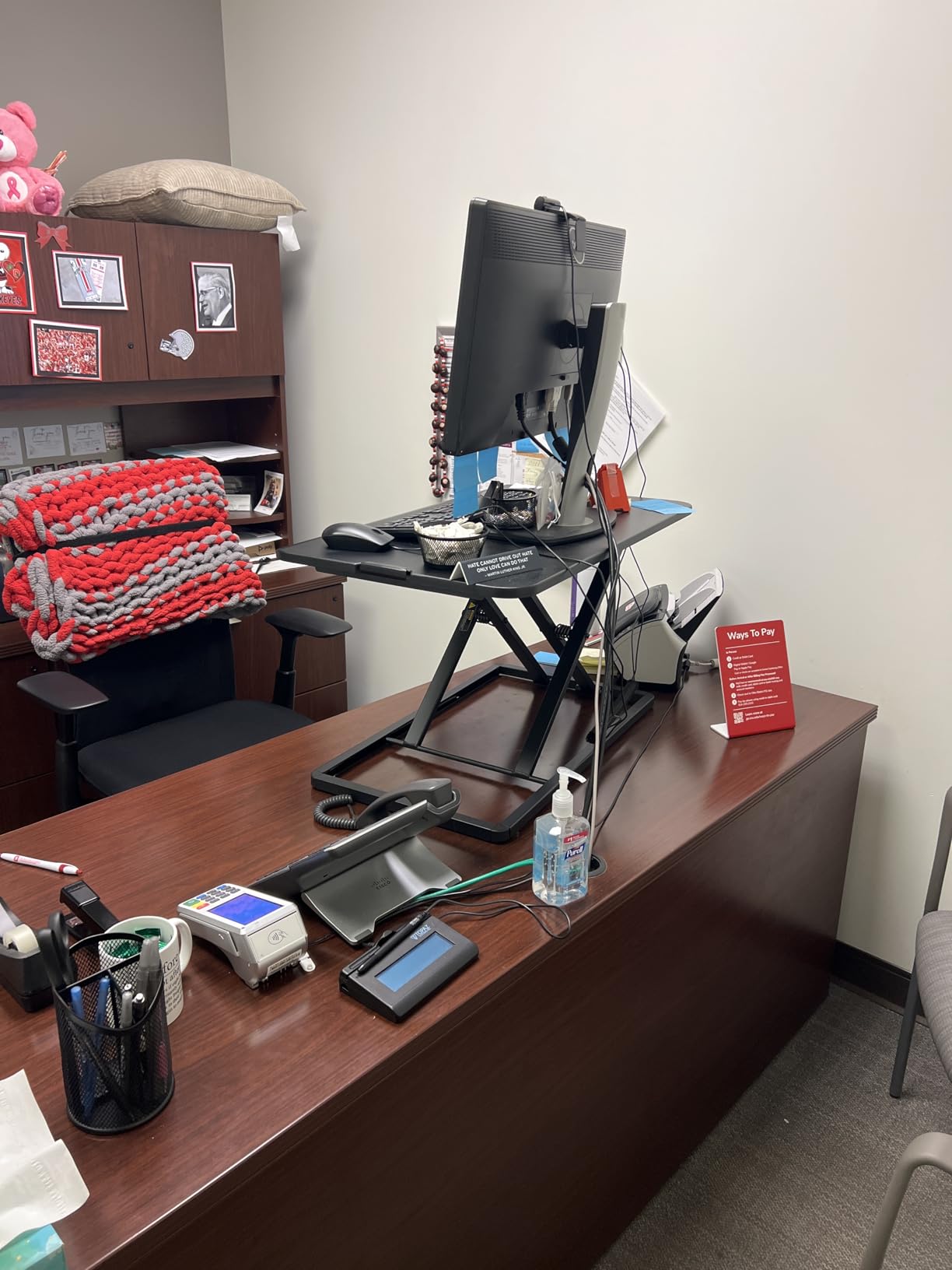 VIVO Black 29 inch Single Top Standing Desk Converter, DESK-V000U, Economy Height Adjustable Sit Stand Monitor and Laptop Riser customer photo 2