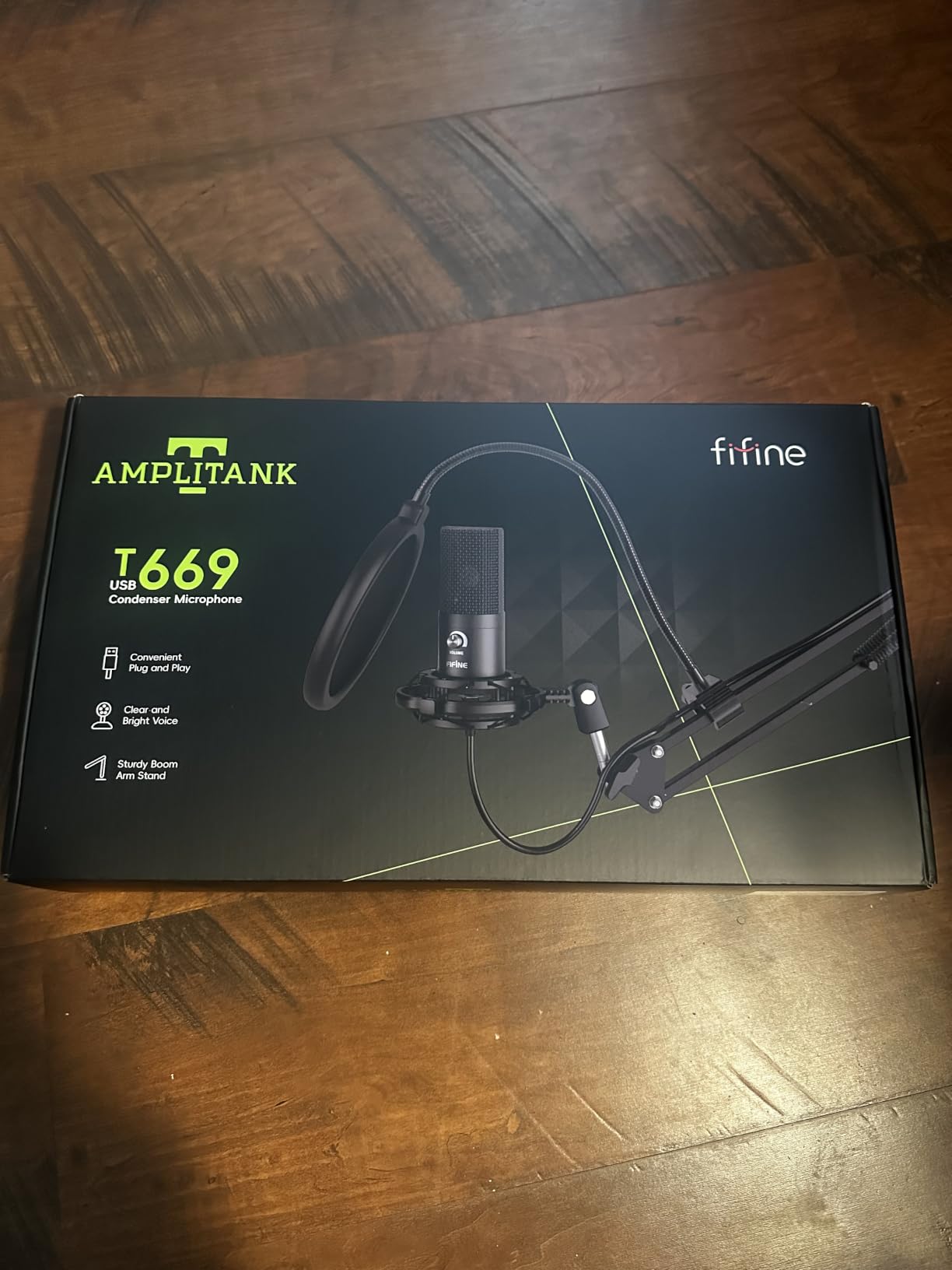 FIFINE T669 Studio Condenser USB Microphone for Recording Podcasting | Computer Microphone Kit with Adjustable Boom Arm Stand, Shock Mount customer photo 1