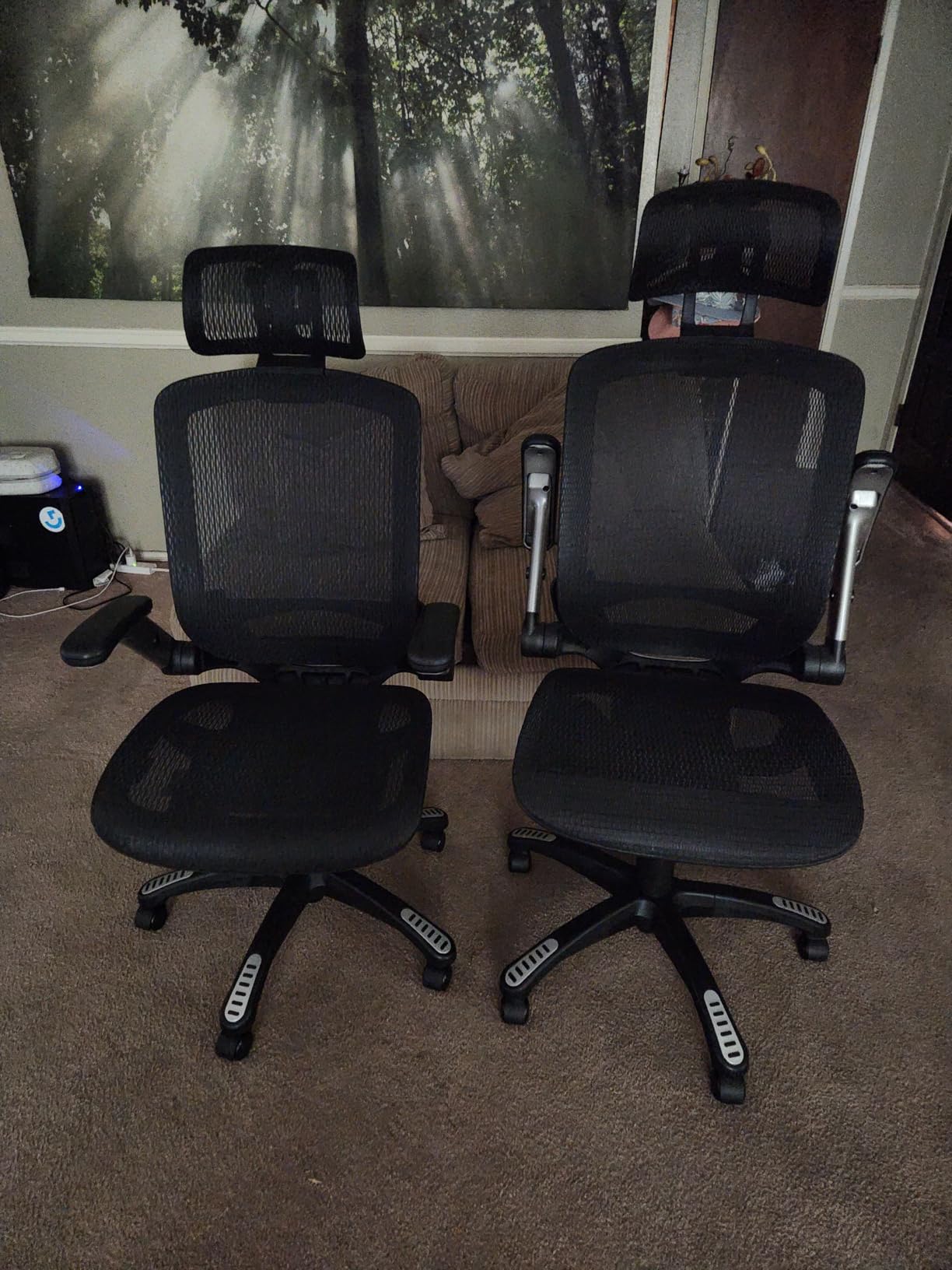 GABRYLLY Ergonomic Office Chair, High Back Home Desk Chair with Headrest, Flip-Up Arms, 90-120 Degree Tilt Lock and Wide Cushion, Big and Tall Mesh Chairs for Man Woman, Black Task Chair customer photo 2