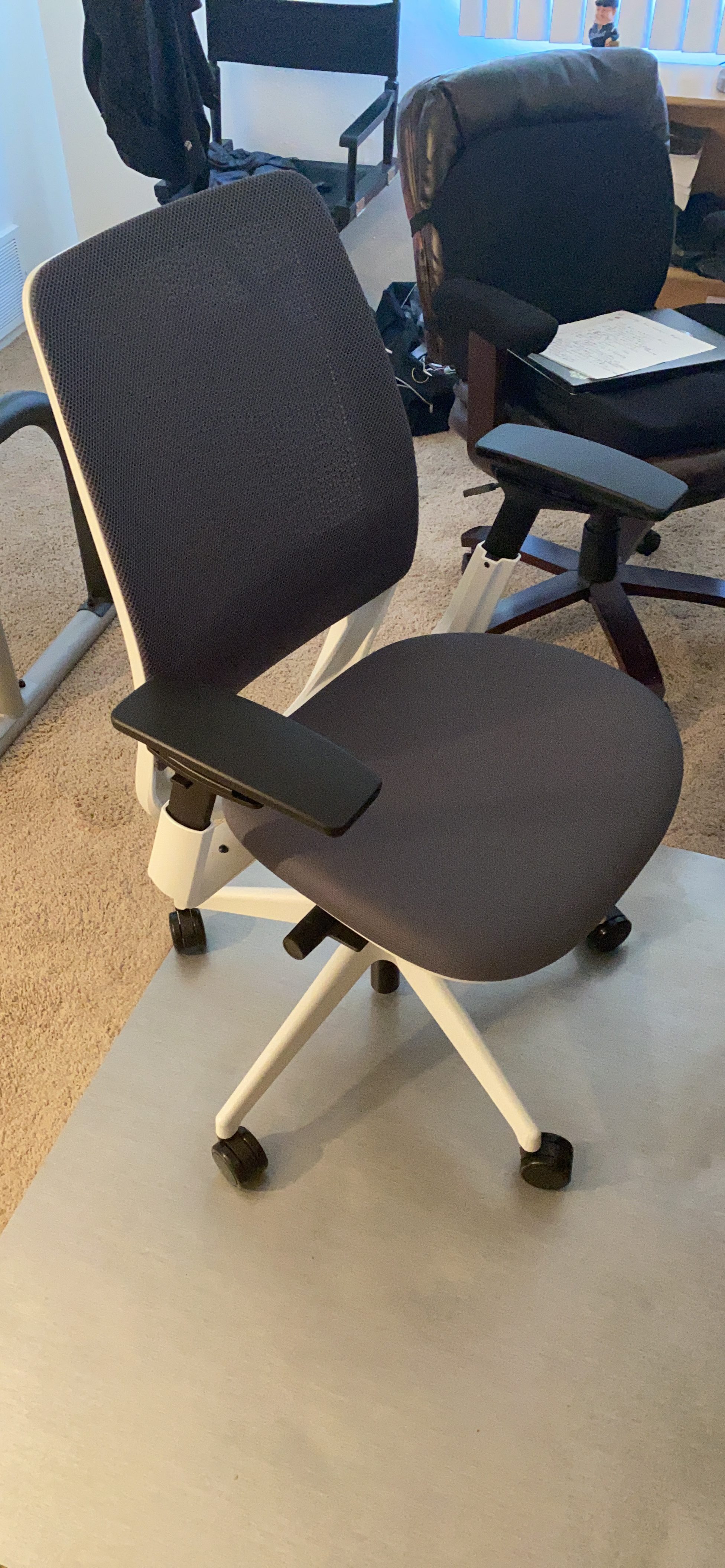 Steelcase Series 2 Office Chair - Ergonomic Work Chair with Wheels for Carpet - with Back Support, Weight-Activated Adjustment & Arm Support - Adjustable Rolling Chairs for Desk - Graphite customer photo 1
