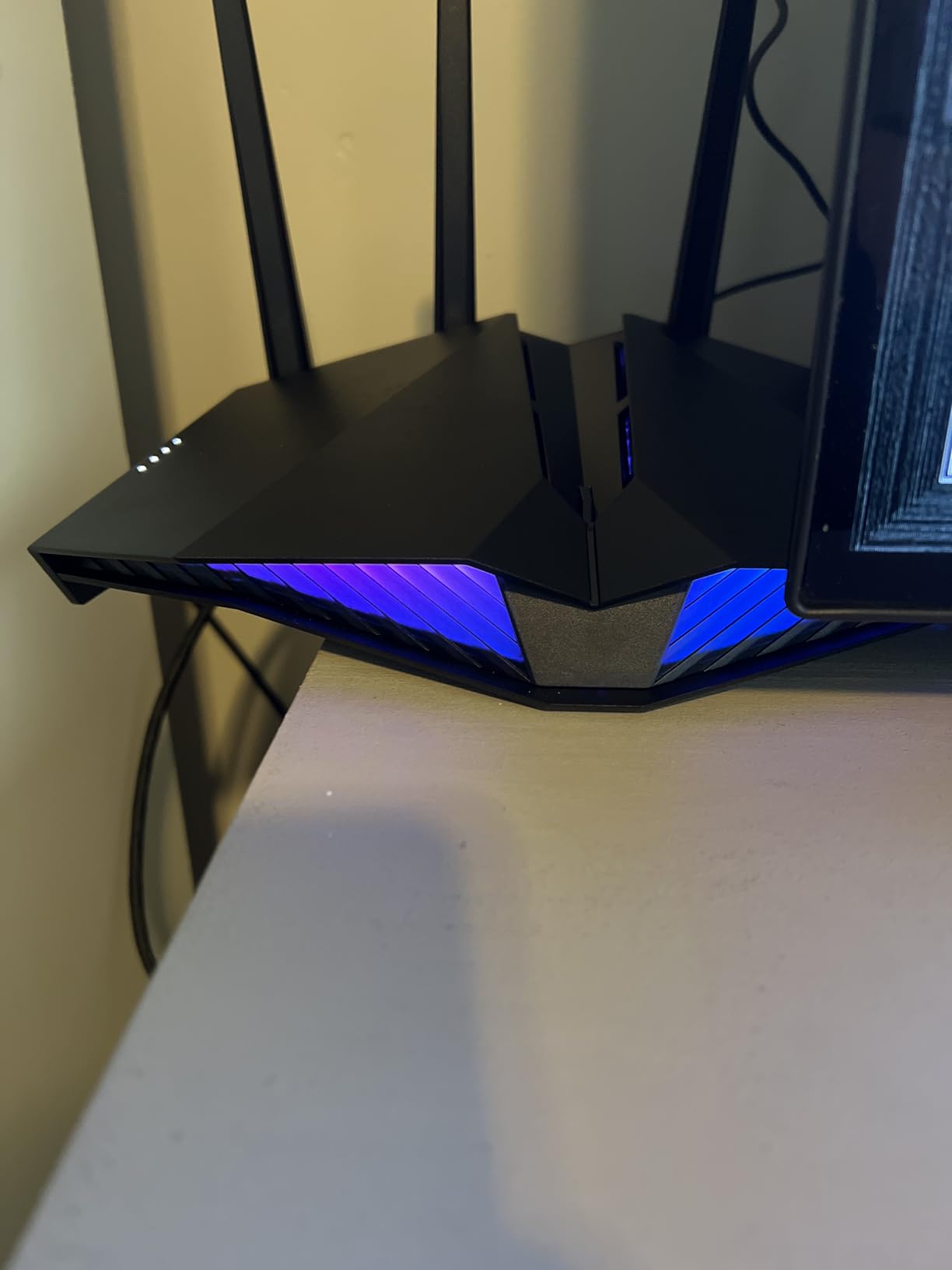 ASUS RT-AX82U AX5400 Dual-Band WiFi 6 Gaming Router, Game Acceleration, Mesh Support, Dedicated Port, Mobile Boost, MU-MIMO, Aura RGB (Renewed) customer photo 1