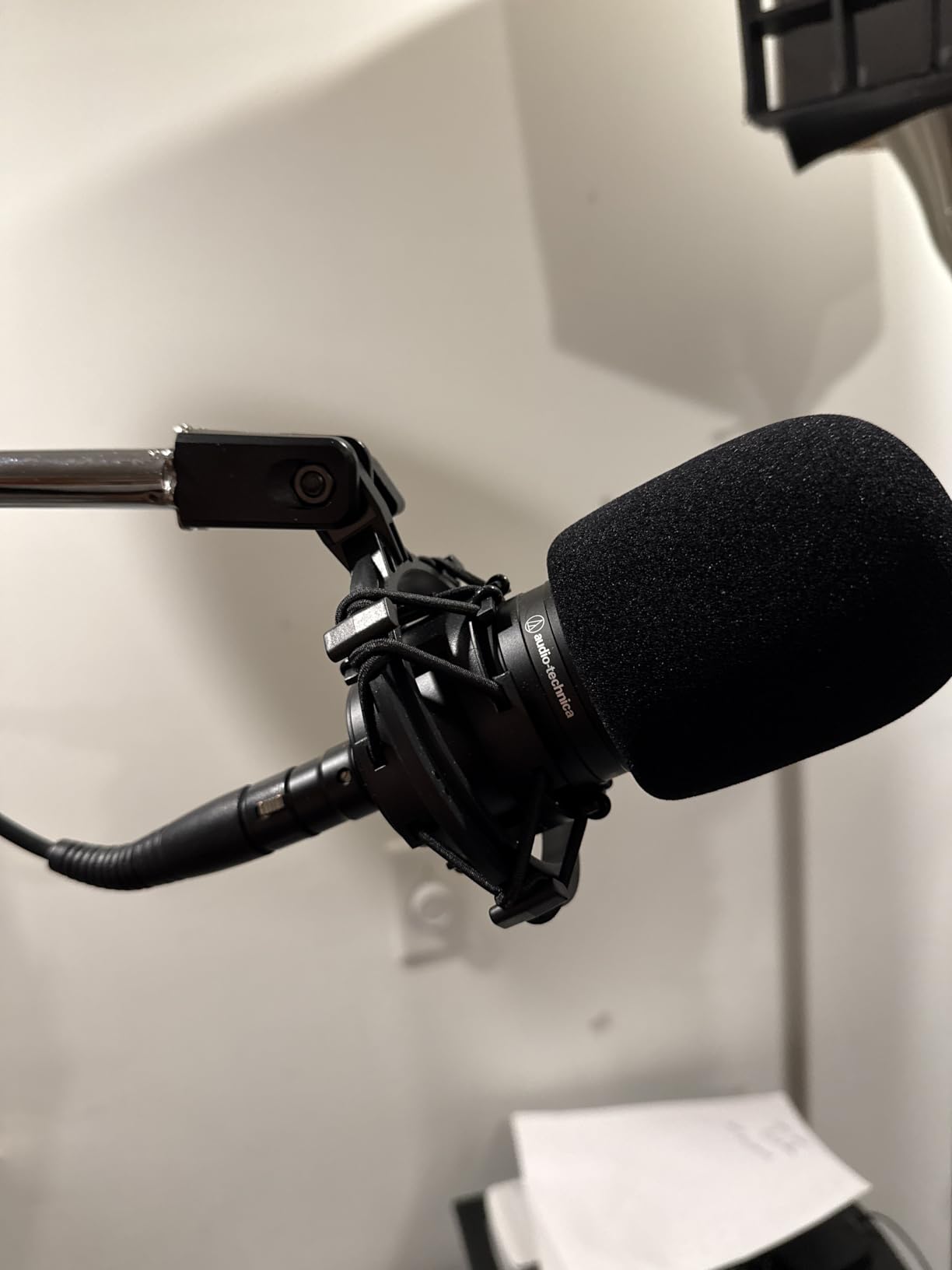AT2020 Microphone Shock Mount with Pop Filter, [Custom Built for audio technica Mic] Anti-Vibration Suspension Shockmount Holder Clip Compatible with AT2020USB+ AT2035 ATR2050 AT3035 AT3060 customer photo 1