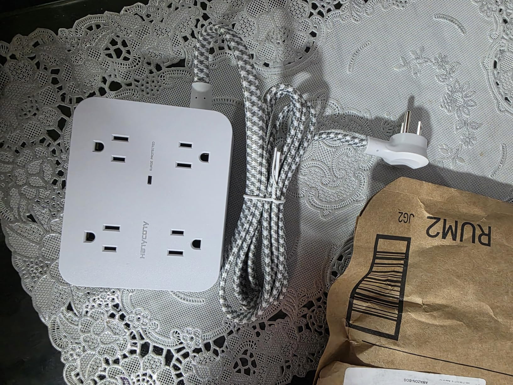 HANYCONY Surge Protector Power Strip, 1080J, 5 Ft Braided Extension Cord | 8 Outlets 4 USB Ports(2 USB C), Outlet Extender, Flat Plug, Wall Mount, Desk Charging Station, Home Office, Dorm Room ETL customer photo 2