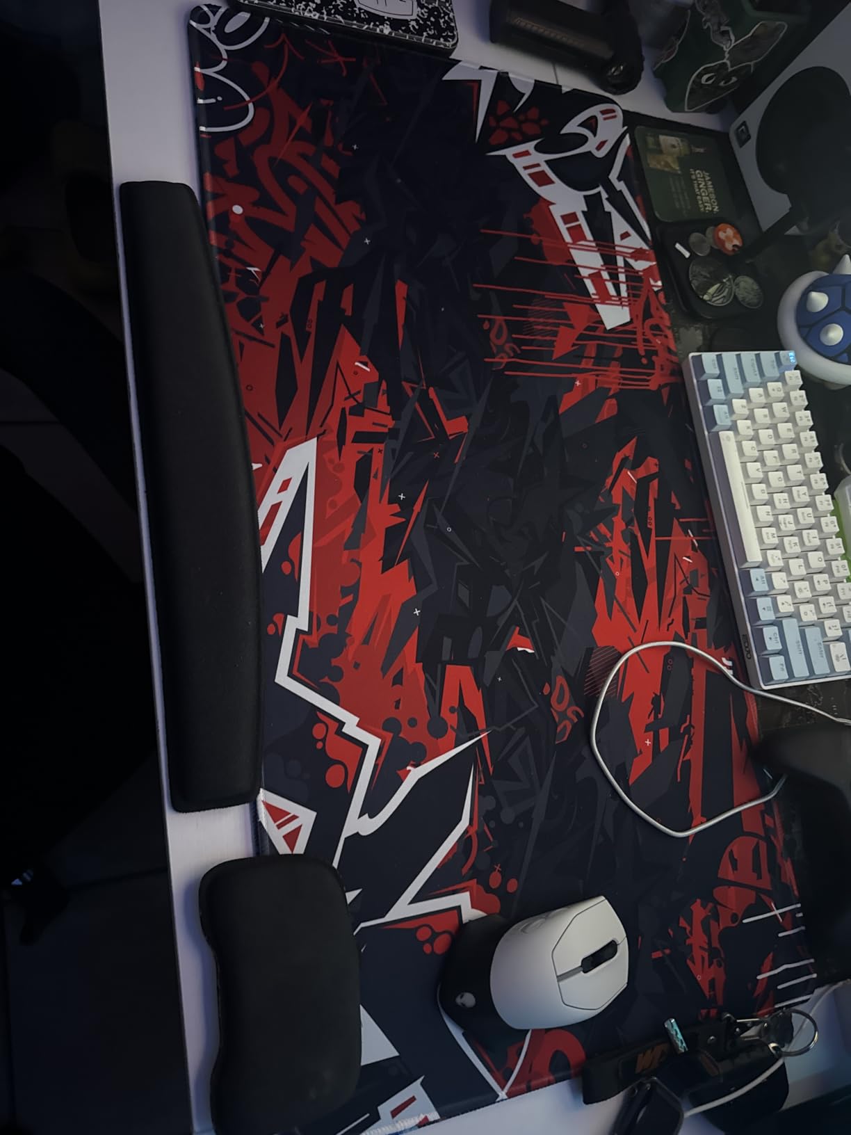 Canjoy Gaming Mouse Pad, XL Large Extended Keyboard Mouse Mat Big Computer Desk Pad with Non-Slip Base and Stitched Edge for Home Office Gaming Work 31.5x15.7inch customer photo 2