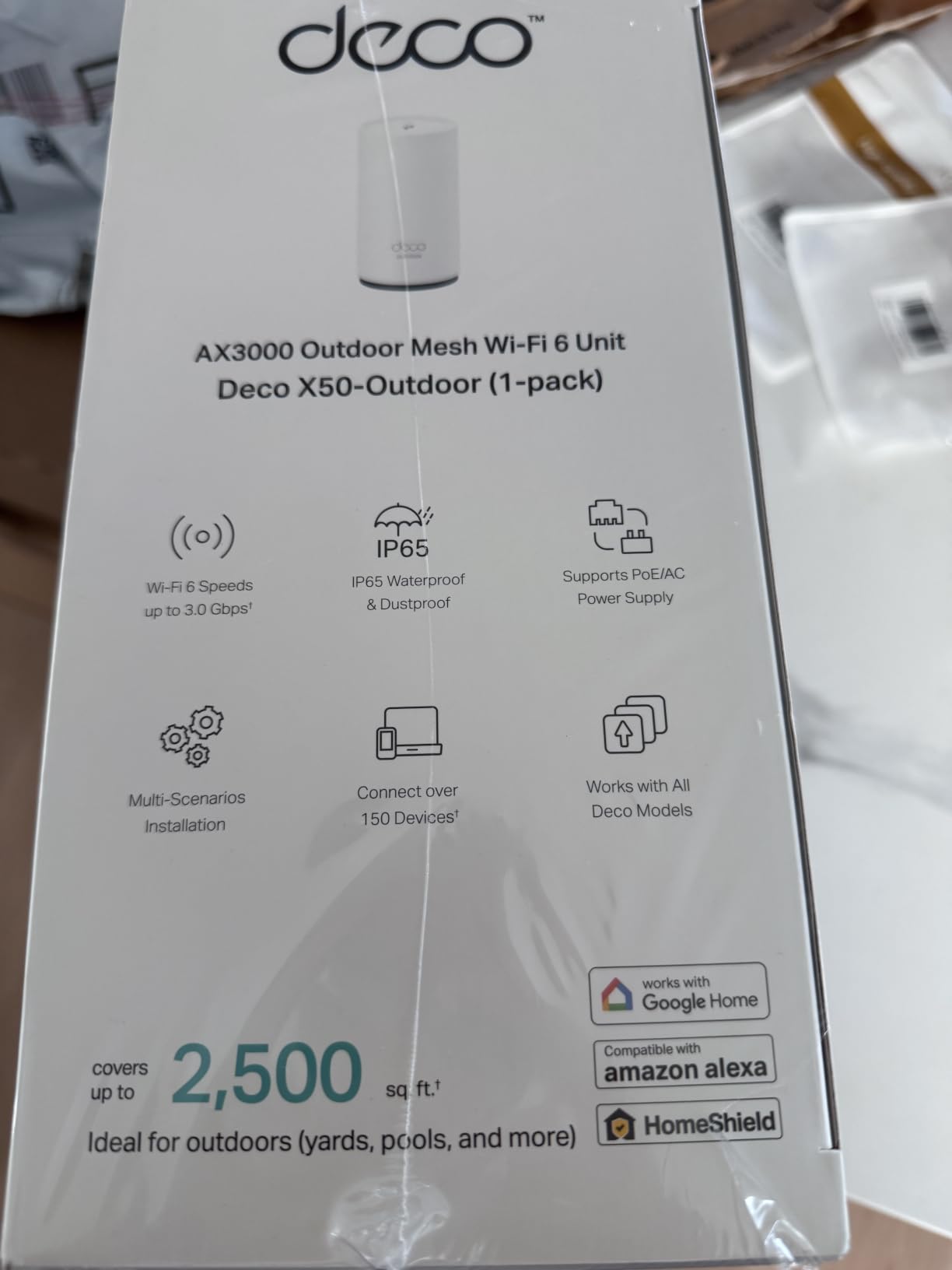 TP-Link Deco Outdoor WiFi (X50-Outdoor) - AX3000 Dual Band WiFi 6, Dual Gigabit Ports, Weatherproof, Works with Deco Mesh, Pole/Wall/Table Mount, 1-Pack customer photo 2