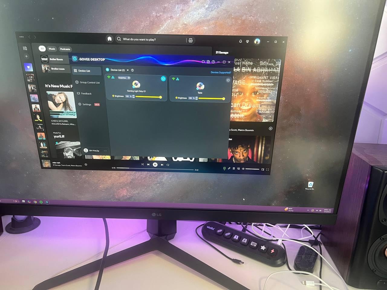 Govee Gaming Light for Monitor G1, RGBIC LED Backlight for 27-34 Inch PC customer photo 2