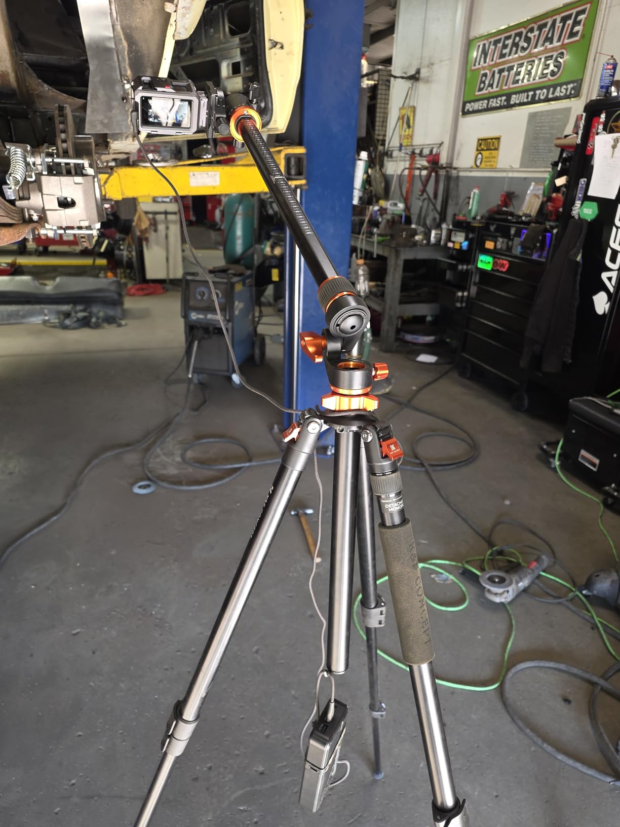 K&F CONCEPT 90''/230cm Ultra High Horizontal Overhead Camera Tripod | Metal Ball Head, 10KG Load Capacity, Detachable Monopod, Flexible Shooting DSLR Travel Video Tripods T254A7+BH-28L customer photo 2