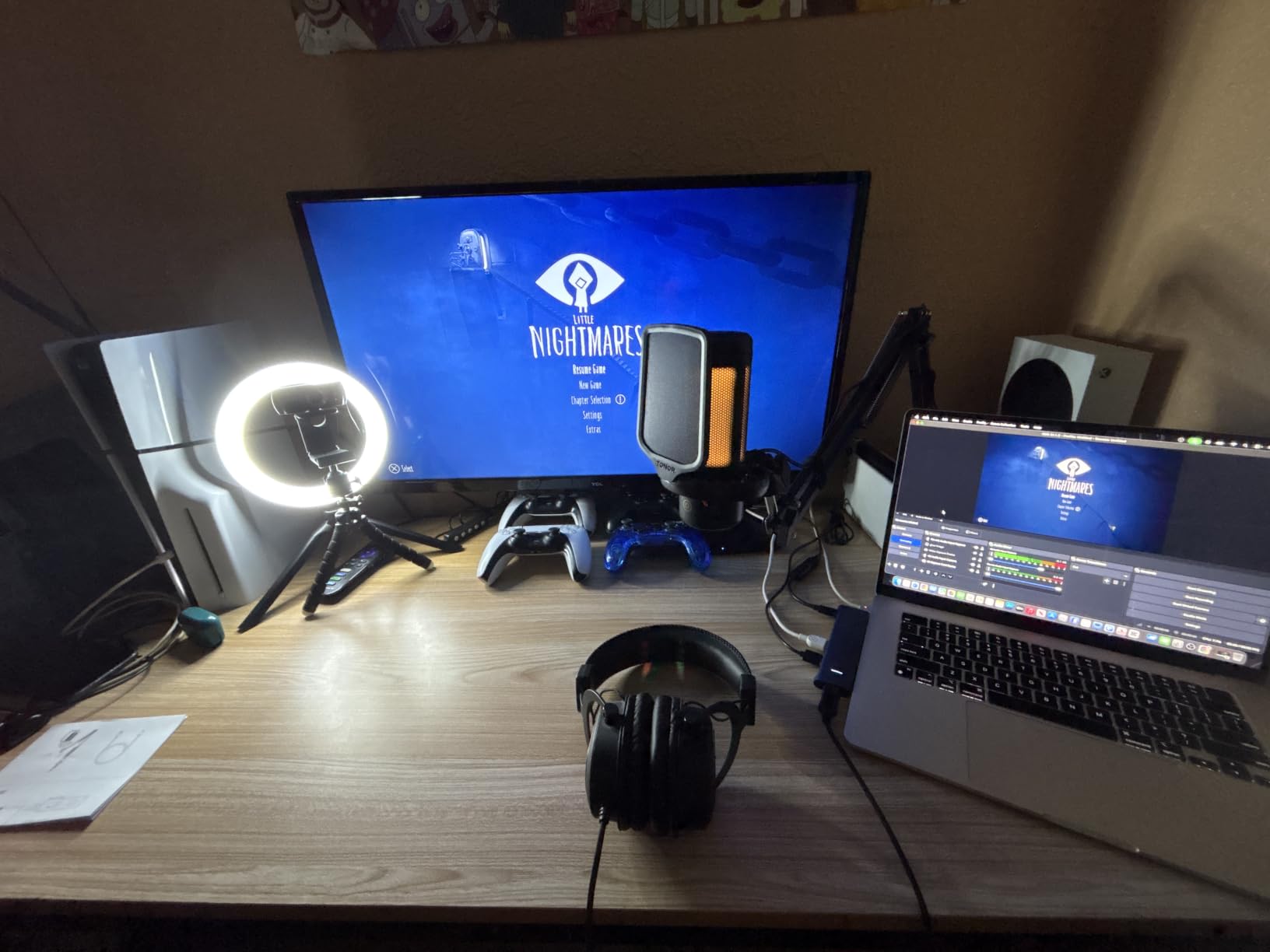 TONOR Gaming Microphone Set with Boom Arm, Vocal Condenser Microphone for Content Creators, USB Mic for PC with Stand, RGB, Tap Mute, Gain Control, Gaming Equipment, Twitch, Streaming, TC310+ customer photo 2