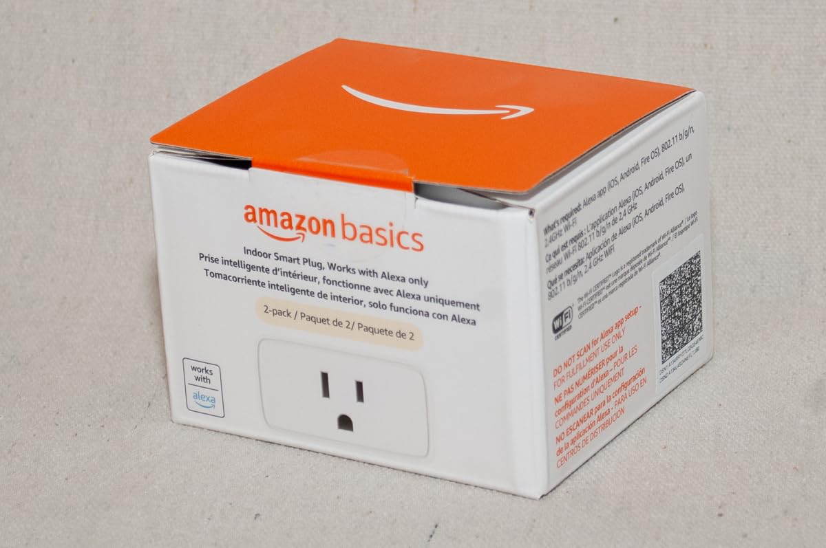Amazon Basics Smart Plug, Works with Alexa Only, Voice Control, Remote APP Control, Schedule, Compact Design, Versatile, 2.4 GHz Wi-Fi, No Hub Required, 4-Pack, White customer photo 1