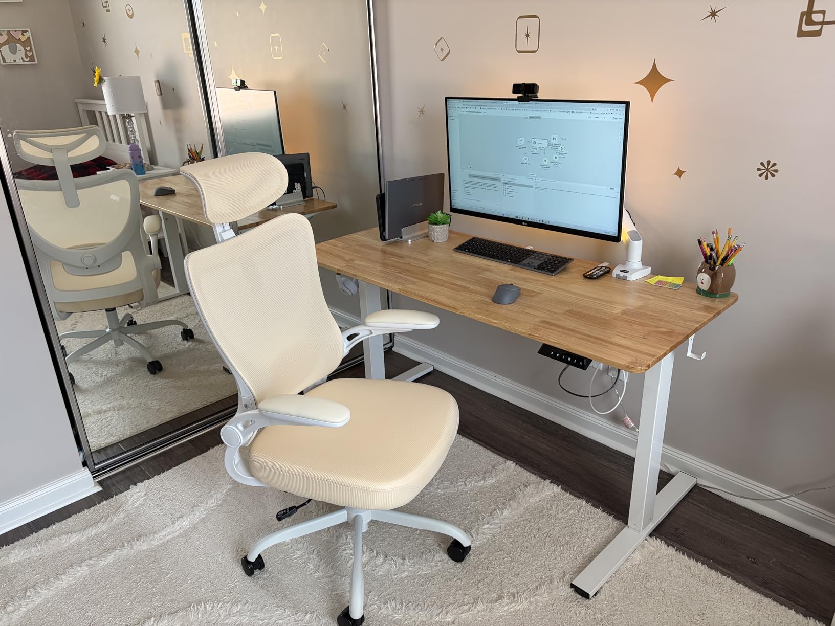 Marsail Ergonomic Office Chair: Office Desk Chair with High Back Mesh and Adjustable Lumbar Support Rolling Work Swivel Task Chairs with Wheel 3D Armrests and Headrest customer photo 2
