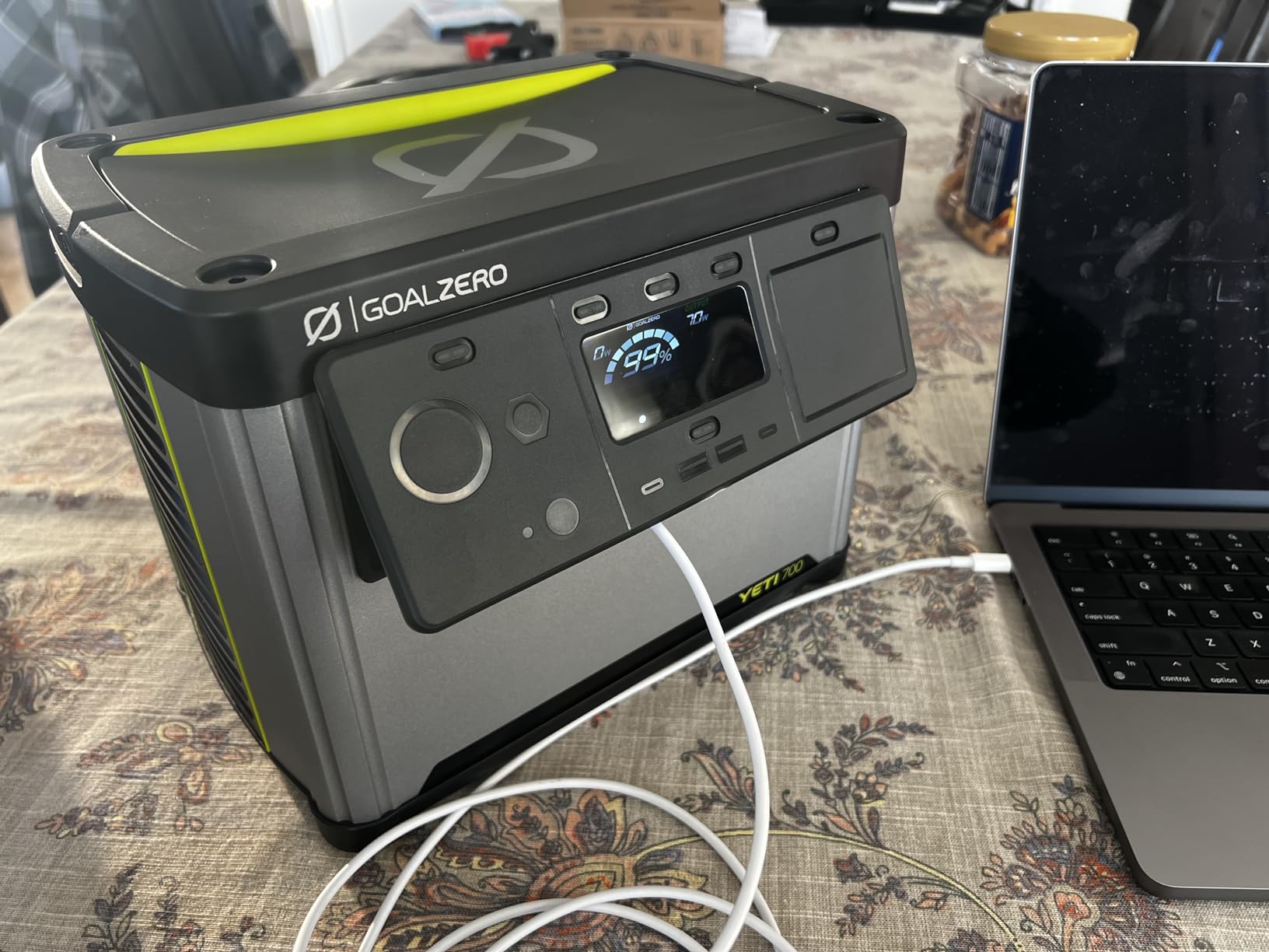 Goal Zero Yeti Portable Power Station, Yeti 700, 677 Watt Hour LiFePO4 Battery, Water Resistant & Dustproof Solar Generator for Outdoors, Camping, Tailgating, & Home, Clean Renewable Off-Grid Power customer photo 2