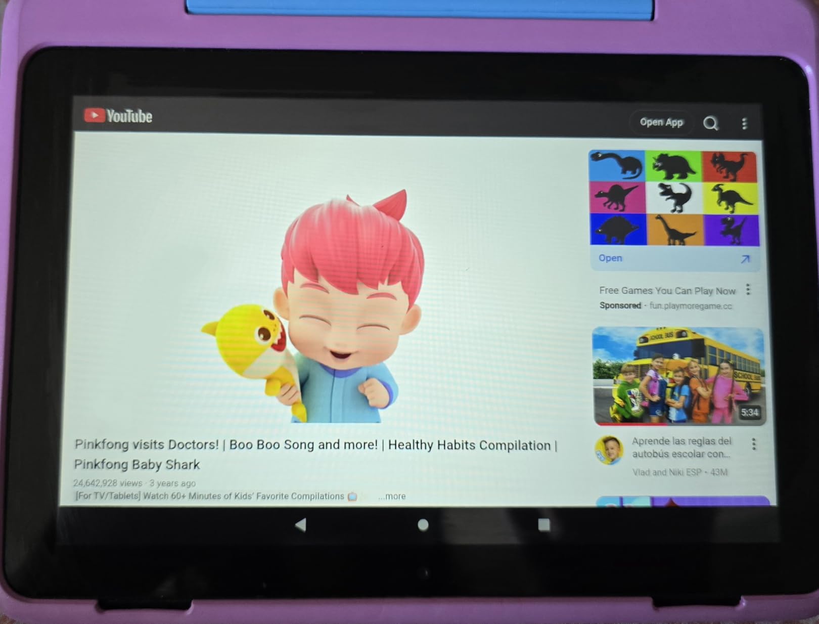 Amazon Fire HD 8 Kids Pro tablet (newest model), ages 6-12. Bright 8