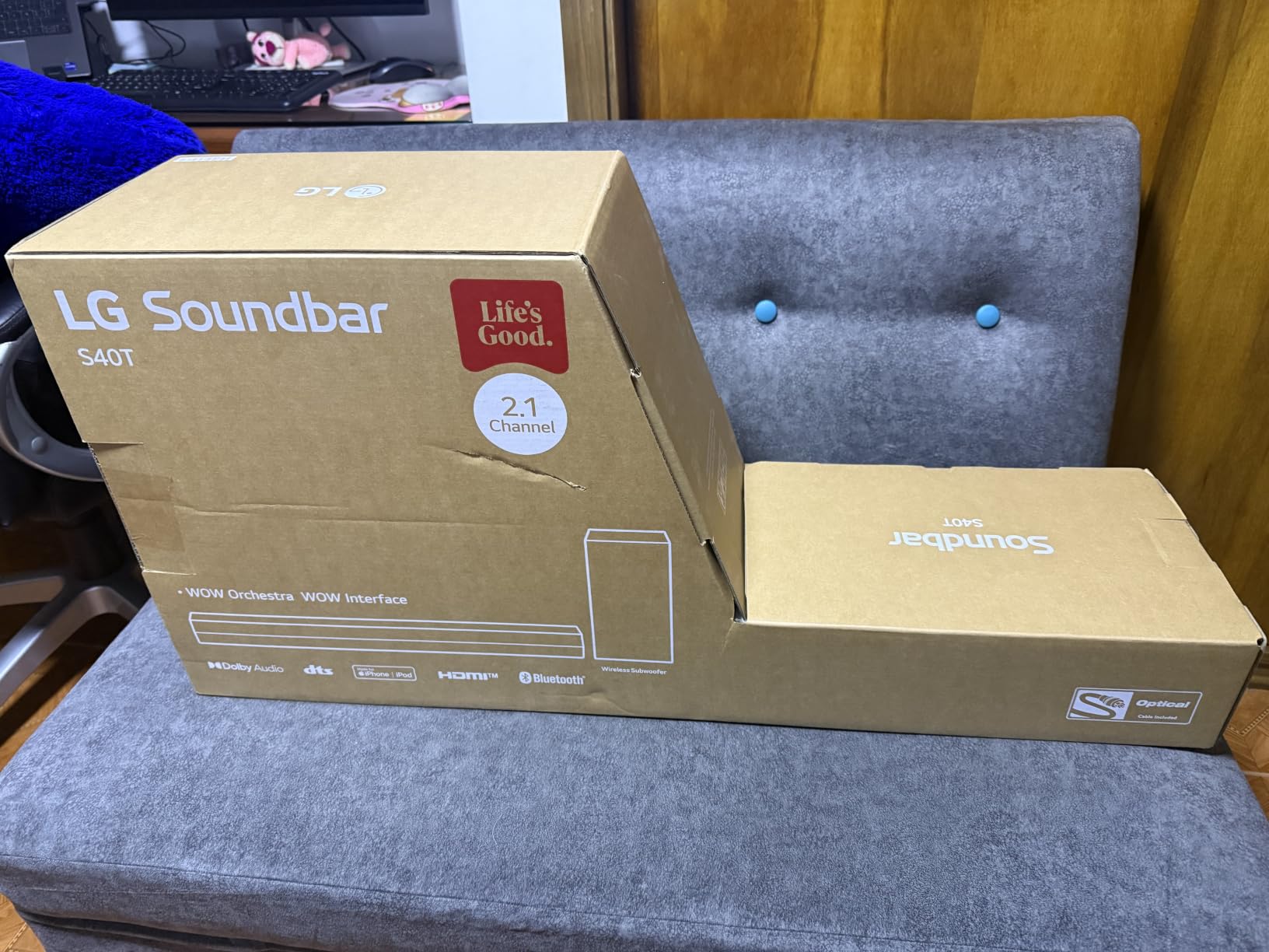 LG S40T 2.1 ch.Soundbar with Wireless Subwoofer, TV Synergy, Wow Interface, AI Sound Pro customer photo 1