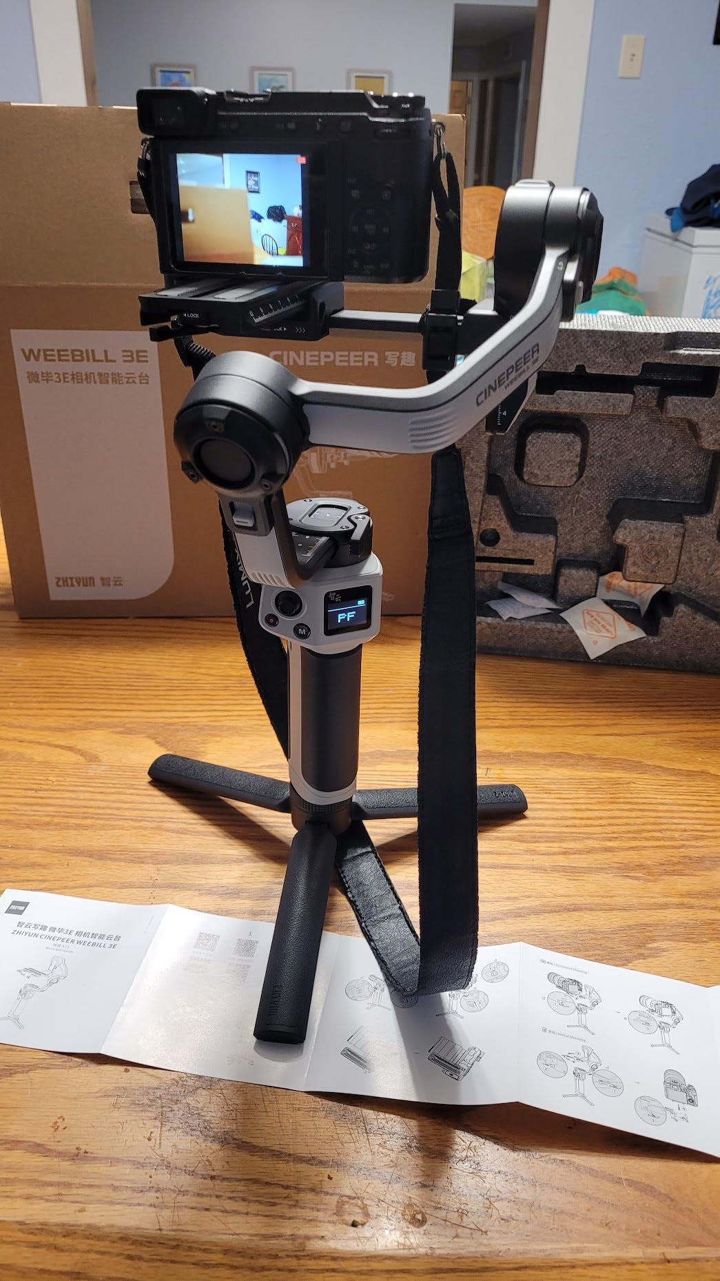 ZHIYUN CINEPEER WEEBILL 3E Mirrorless Gimbal Lightweight Stabilizer, Up to 3kg/6.6lbs Payload, 3-Axis Camera Gimbal for Canon/Sony/Panasonic/Nikon, Bluetooth Shutter Control, Native Vertical Shooting customer photo 1