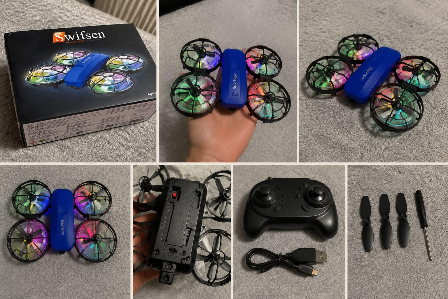 Swifsen Drones for Kids with Camera,Rc Drone Indoor Small Helicopter,Birthday Gifts for Boys and Girls Beginners Friendly,Mini Quadcopter Toy With 2 Batteries,Propeller Protect,Altitude Hold customer photo 1