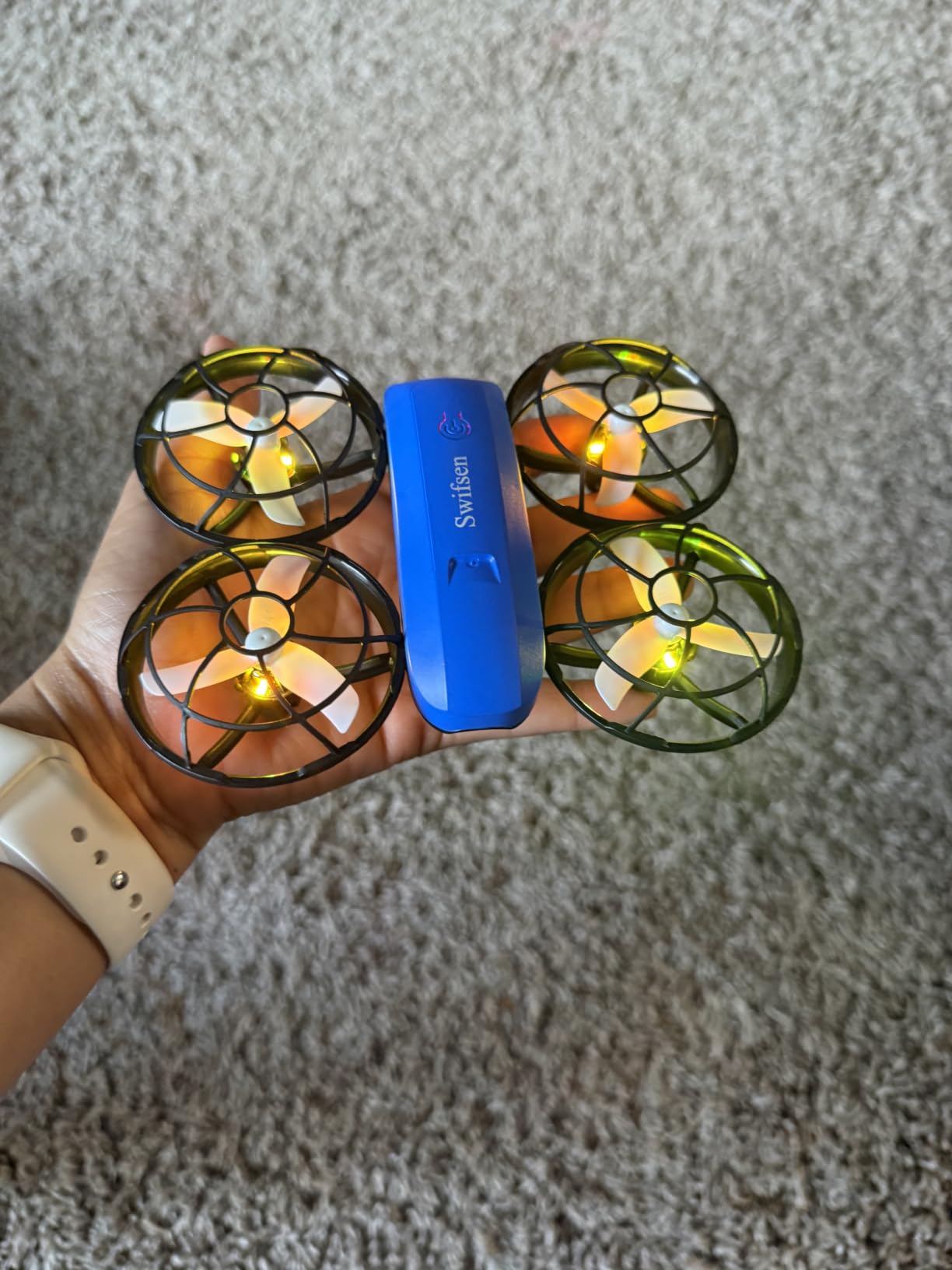 Swifsen Drones for Kids with Camera,Rc Drone Indoor Small Helicopter,Birthday Gifts for Boys and Girls Beginners Friendly,Mini Quadcopter Toy With 2 Batteries,Propeller Protect,Altitude Hold customer photo 2