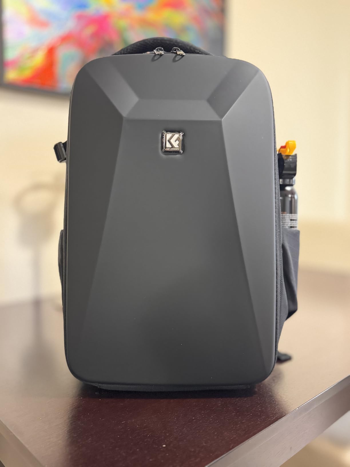 K&F CONCEPT Camera Backpack, Hardshell Photography DSLR Camera Bag with 15-15.6 Inch Laptop Compartment Hard Shell Camera Case Compatible with Canon/Nikon/Sony/DJI Mavic Drone customer photo 1