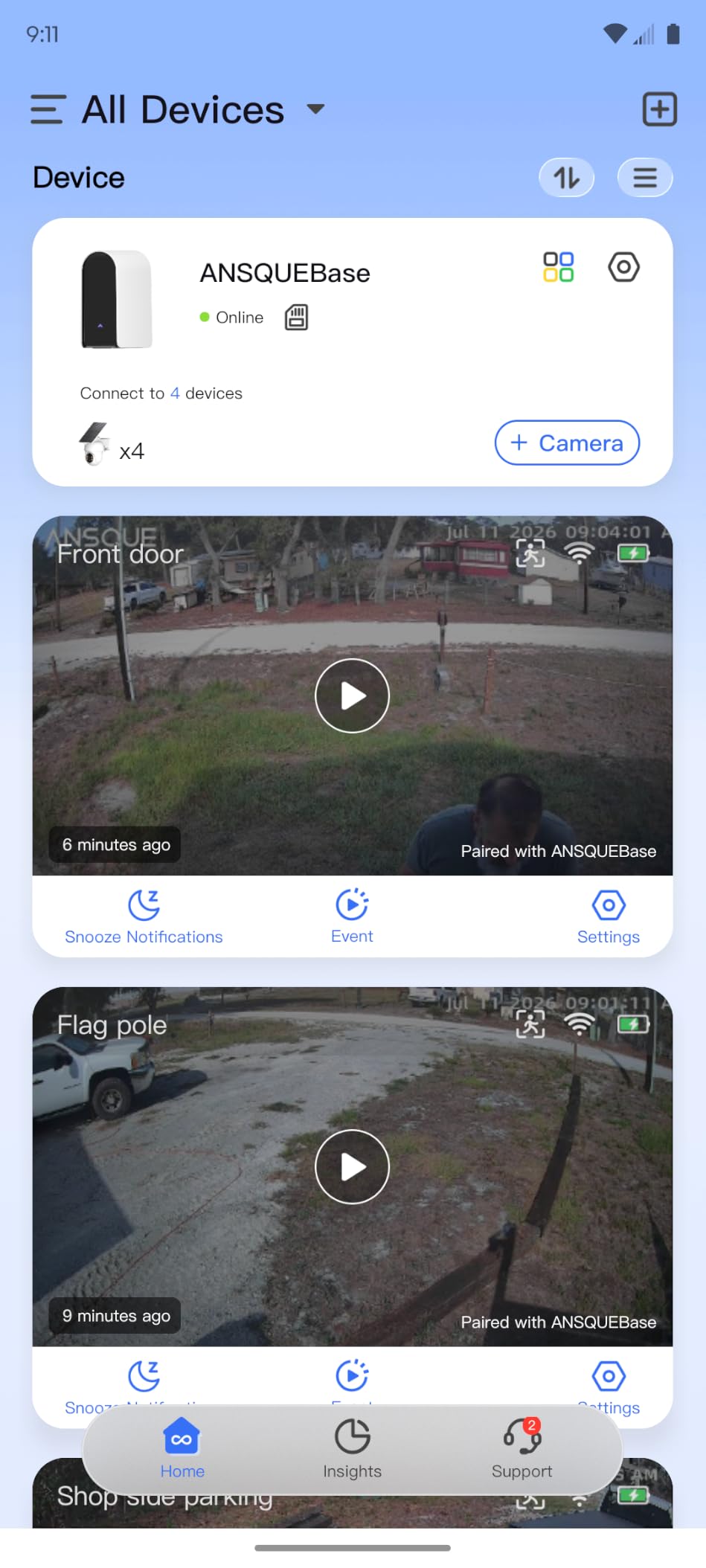 ANSQUE Security Cameras Wireless Outdoor Home System, 4 Camera Kit, No Subscription Fees, Solar Powered, Local Storage, 365-Day Battery Life, 360°PTZ Surveillance, Auto Tracking, 2K Color Night Vision customer photo 1