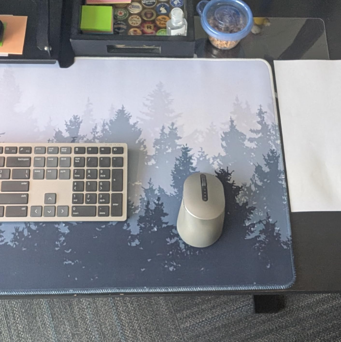 HGWALP Black Topographic Large Gaming Mouse Pad Extended XXL(900 * 400 * 3MM) Mouse Mat Long Desk Pad with Stitched Edges for Keyboard Home Office Gaming Work Big Desk Mat customer photo 1