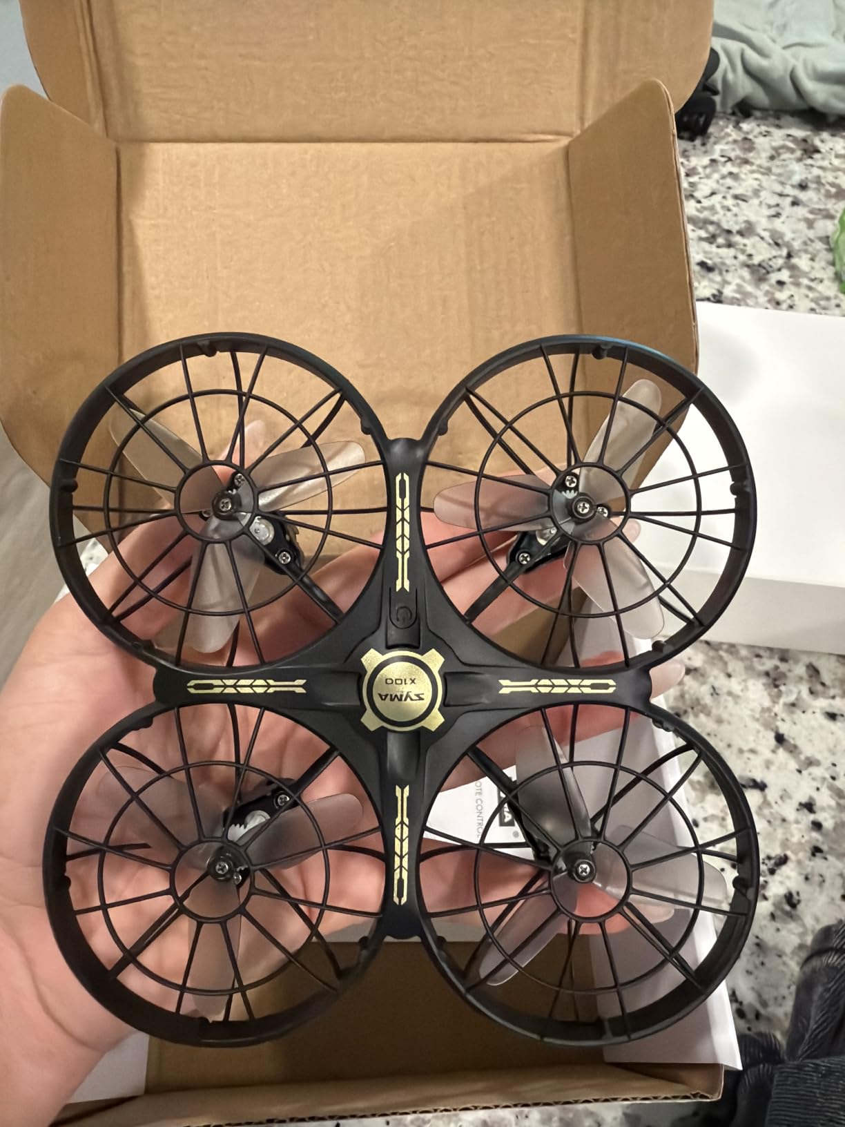SYMA X100 Drone for Kids 8-12, Automatic Obstacle Avoidance, Up to 20 Mins Flight Time(2 Batteries), One-Key 360 degreeFlips and Altitude Hold, Full-Guard Safe Indoor Drone Gift for Boys & Girls customer photo 2