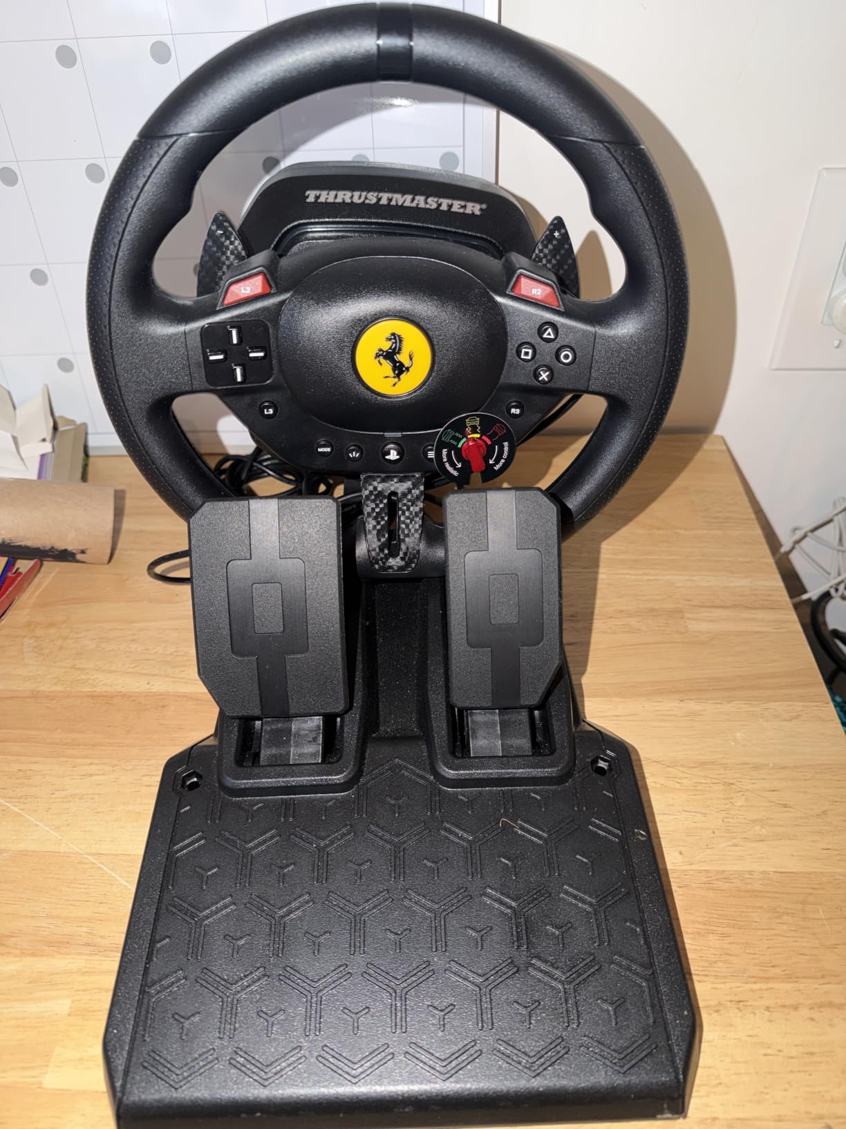 Thrustmaster T98 Ferrari 296 GTB - Racing Wheel and Pedal Set - PS5 & PC | Beginner racing wheel, officially licensed by Ferrari, linear resistance, automatic return to centre, paddle shifters customer photo 2