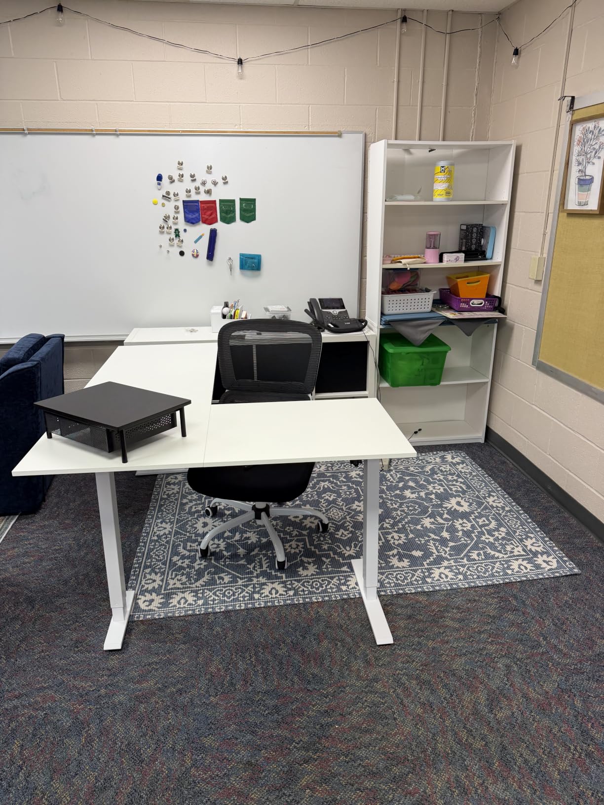Casaottima 63 Inch L Shaped Electric Standing Desk, Reversible Corner Desk with Height Adjustment, Ergonomic Sit Stand Table for Home Office, White customer photo 1