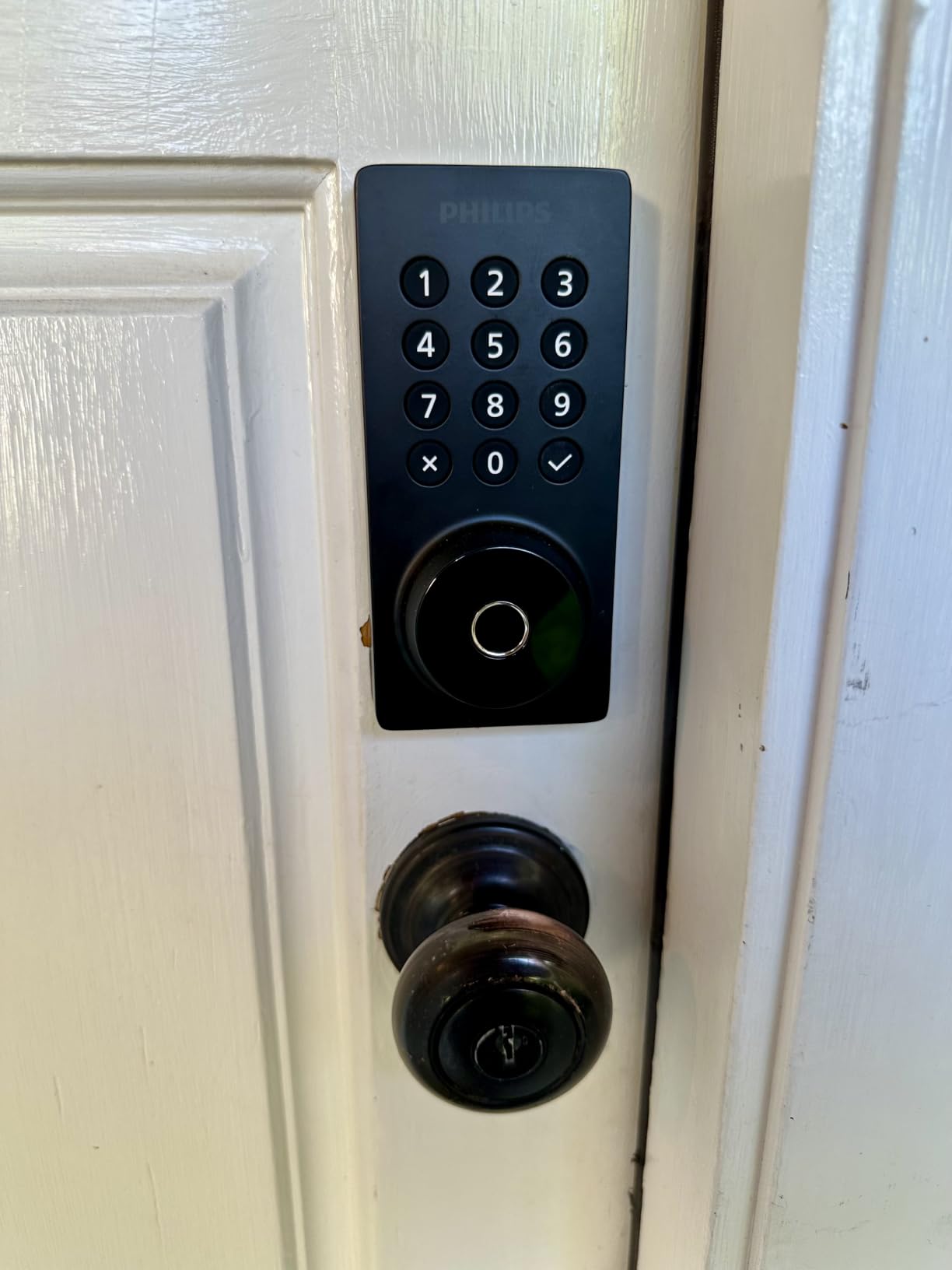 Philips WiFi Keypad Door Lock with Handle, Built-in WiFi, APP Remote Control, Voice & Fingerprint Unlock, Smart Locks for Front Door with Auto Lock, Digital Front Door Lock Set, Keyless Entry Deadbolt customer photo 2