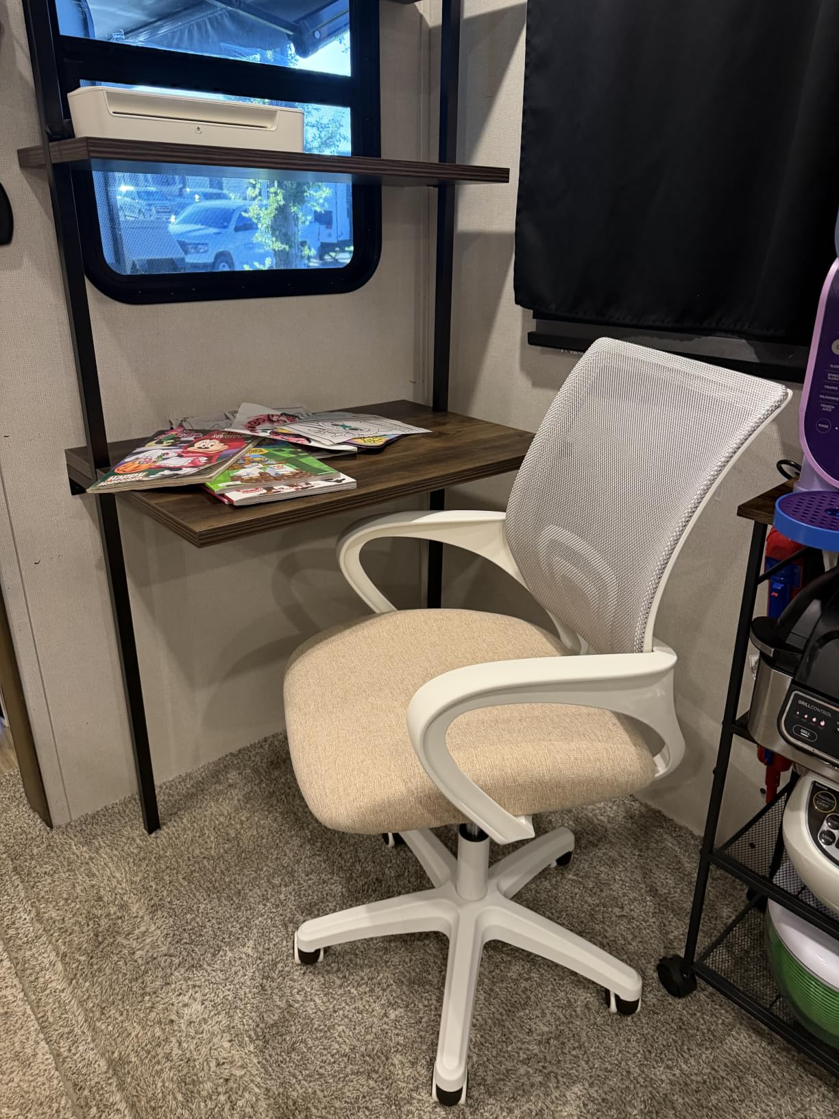 NEO CHAIR Office Desk Computer Chair Ergonomic Mesh Gaming Cushion Seat with Comfy Lumbar Mid Back Support Adjustable Height Swivel Rolling Wheels for Home Task (Mesh Black) customer photo 1