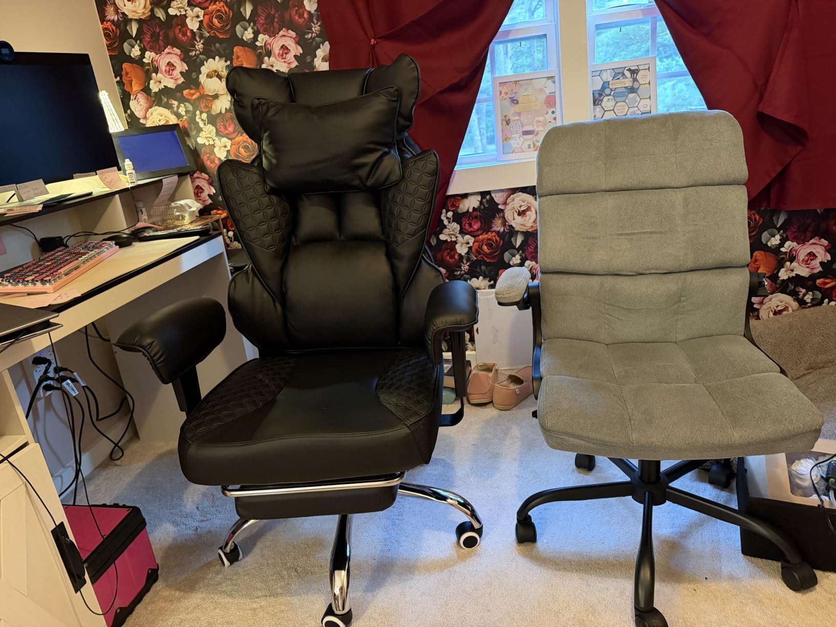 GTPLAYER Big and Tall Gaming Chair 400lbs Heavy Duty Office Chair with Footrest, High Back Pocket Spring Lumbar Support, Ergonomic Wide Comfy Seated Cushion for Lower Back Pain Relief, Earth-Black customer photo 1