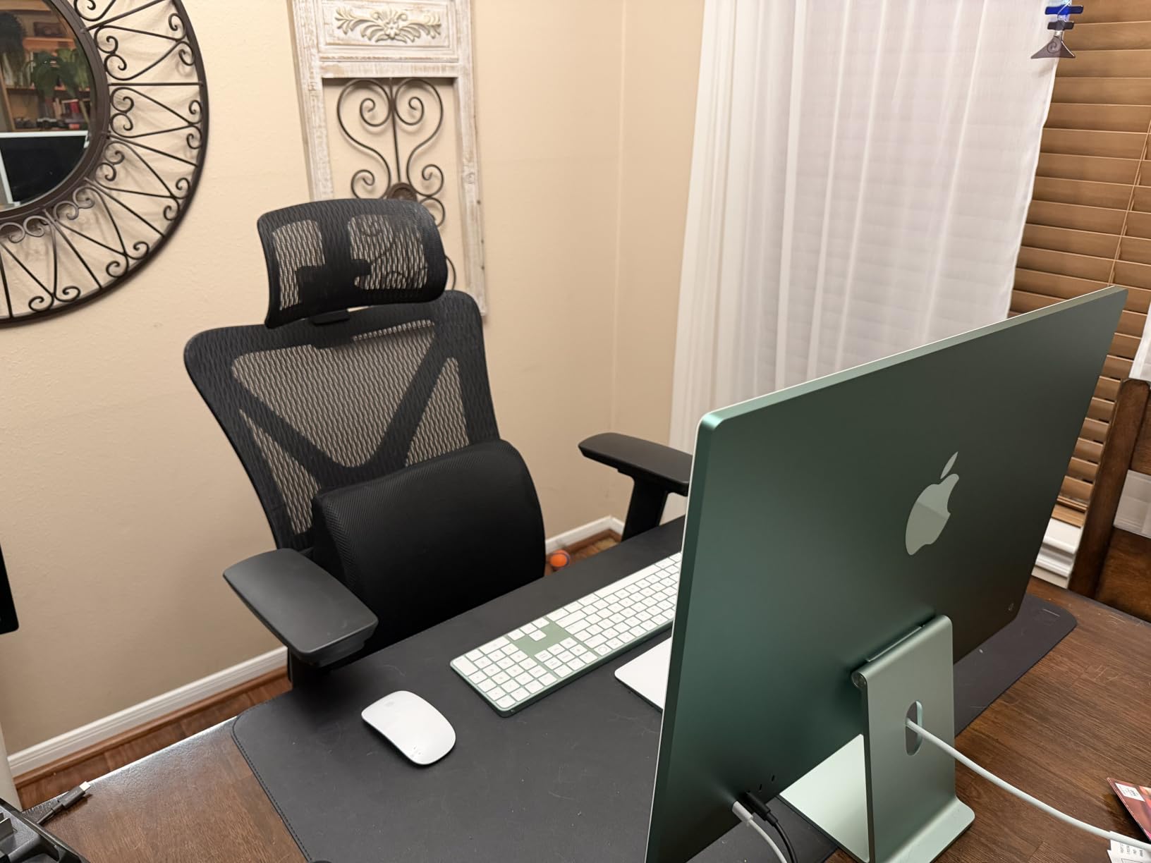 GABRYLLY Ergonomic Office Chair, Big and Tall Mesh Chair with Adjustable Lumbar Support, 5D Arms & Wide Seat, 135° Recline Home Desk Computer Chairs for Work Gaming, Heavy Duty, 400LBS - Black customer photo 1