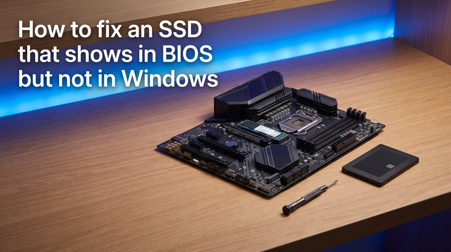 How to fix an SSD that shows in BIOS but not in Windows