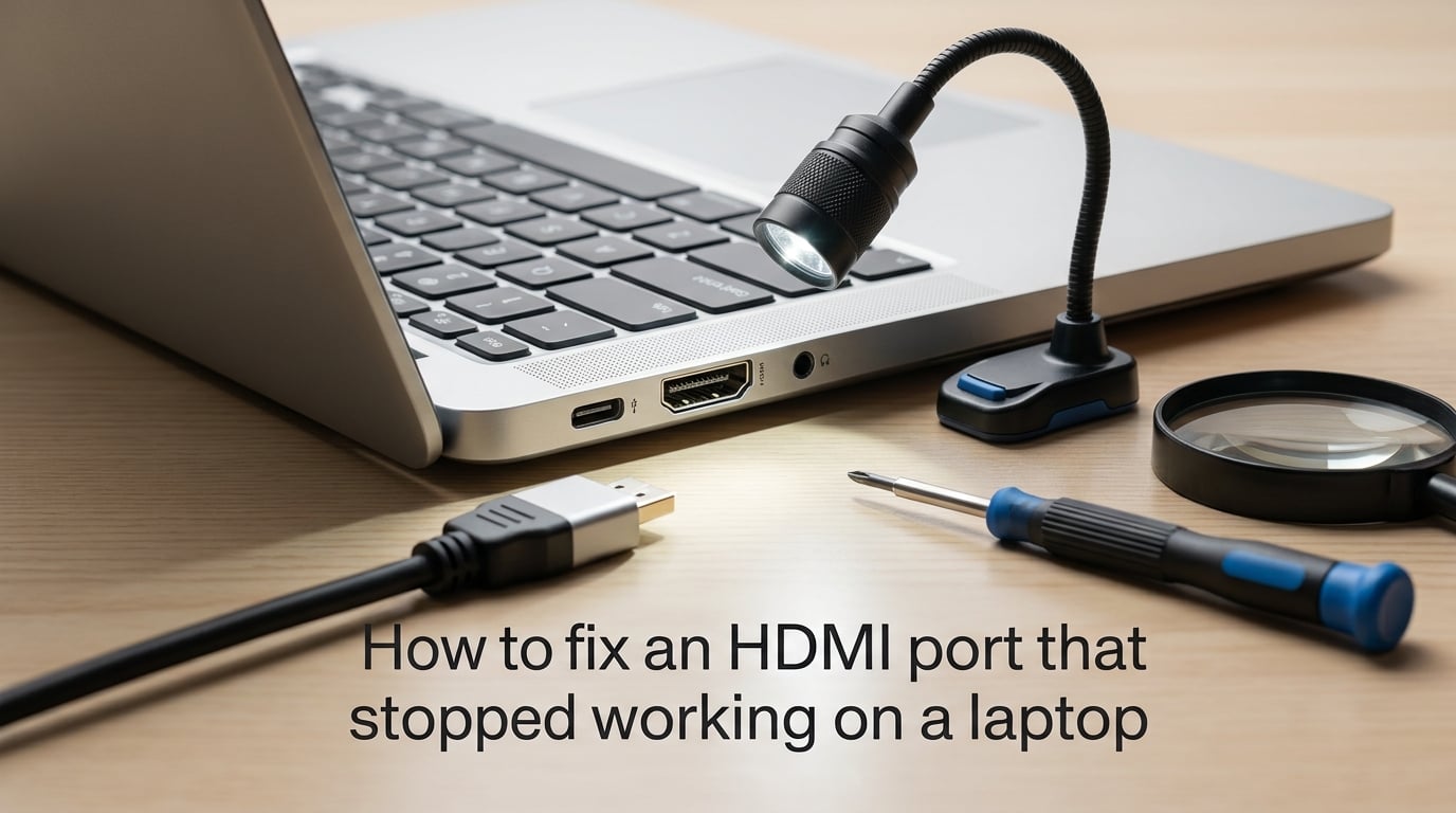 How to fix an HDMI port that stopped working on a laptop