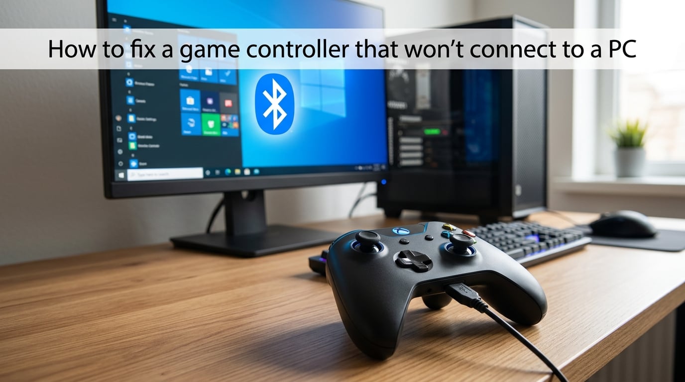 How to fix a game controller that won't connect to a PC