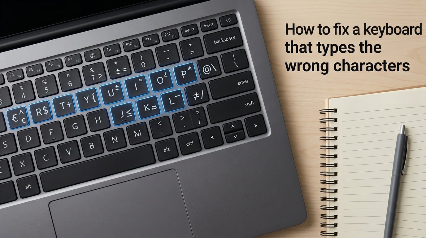 How to fix a keyboard that types the wrong characters