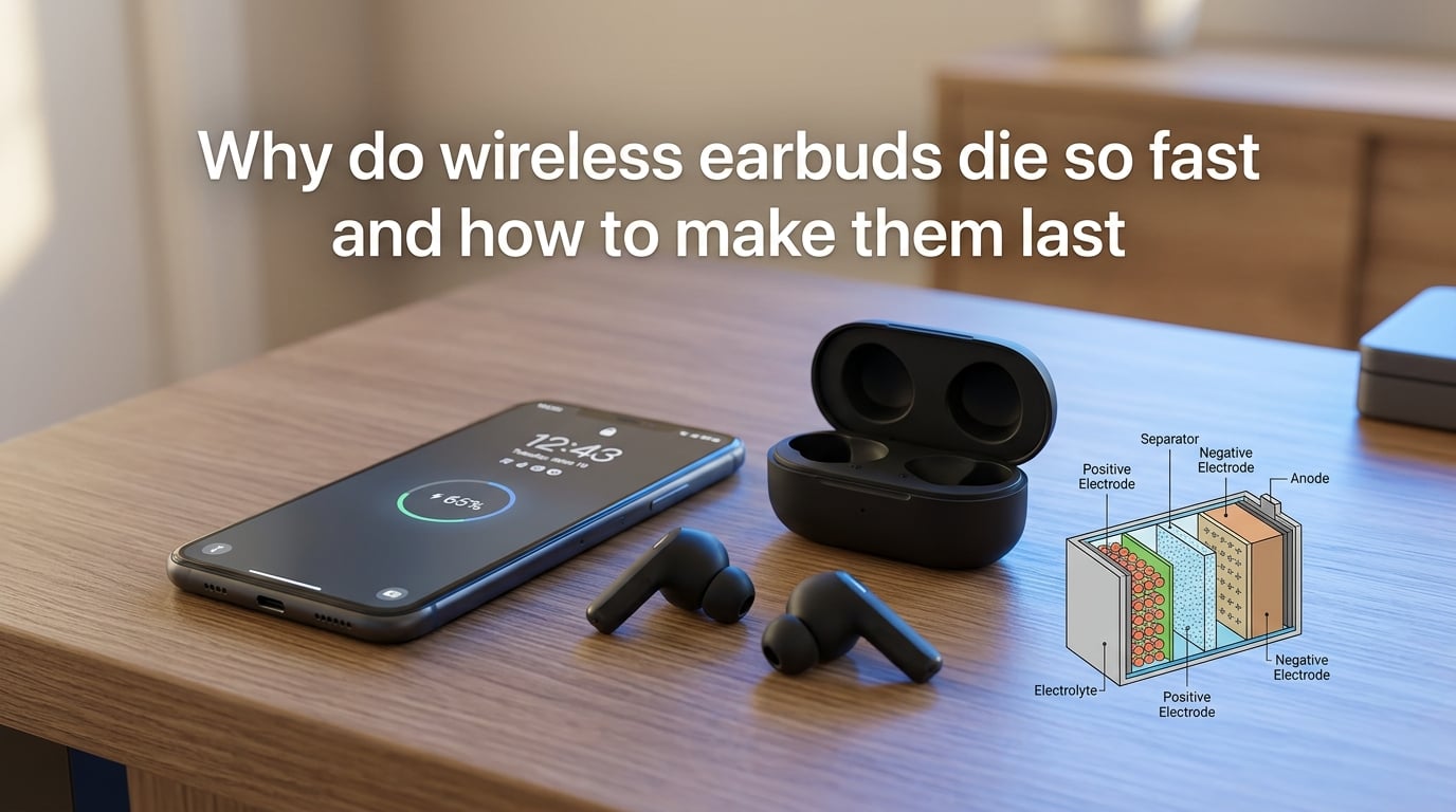 Why do wireless earbuds die so fast and how to make them last