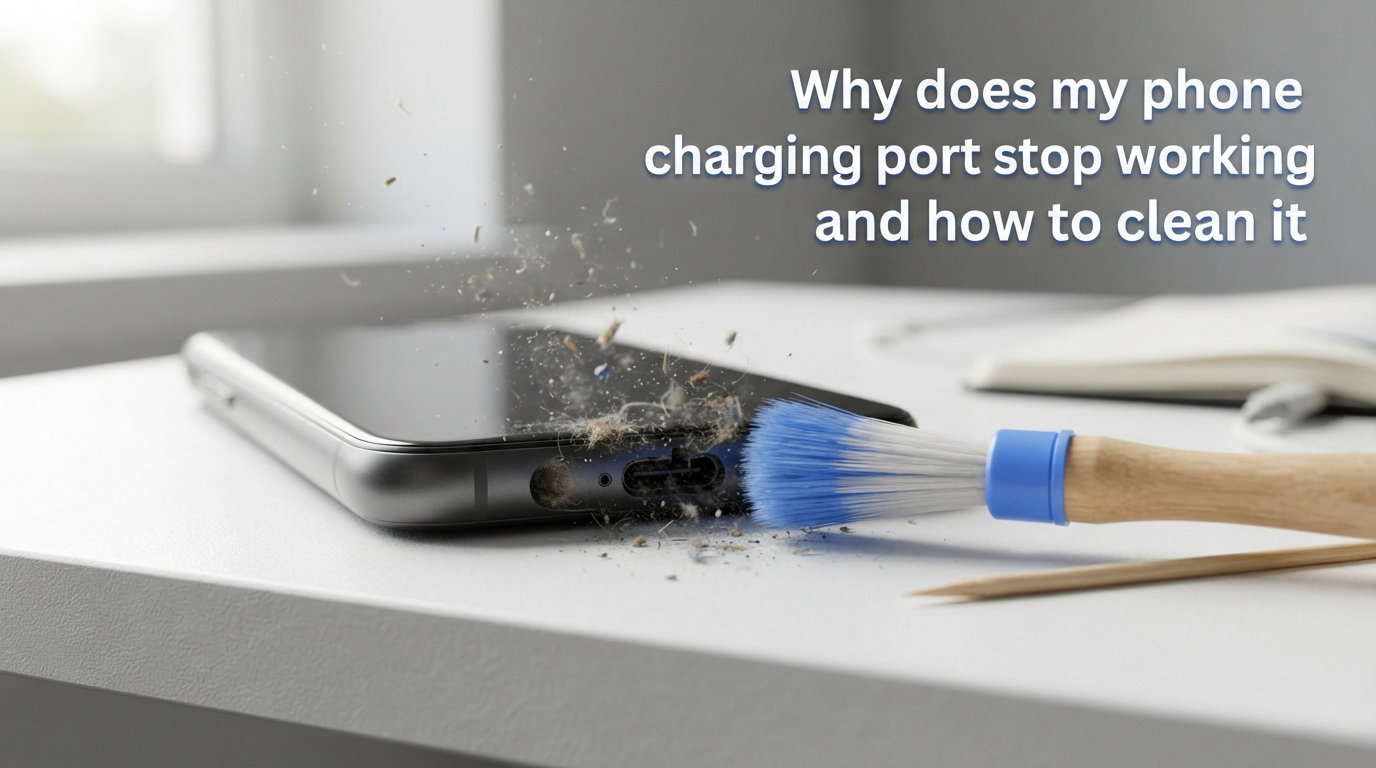 Why does my phone charging port stop working and how to clean it