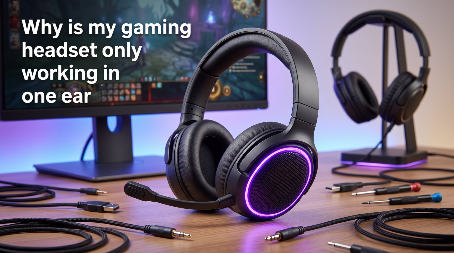 Why is my gaming headset only working in one ear
