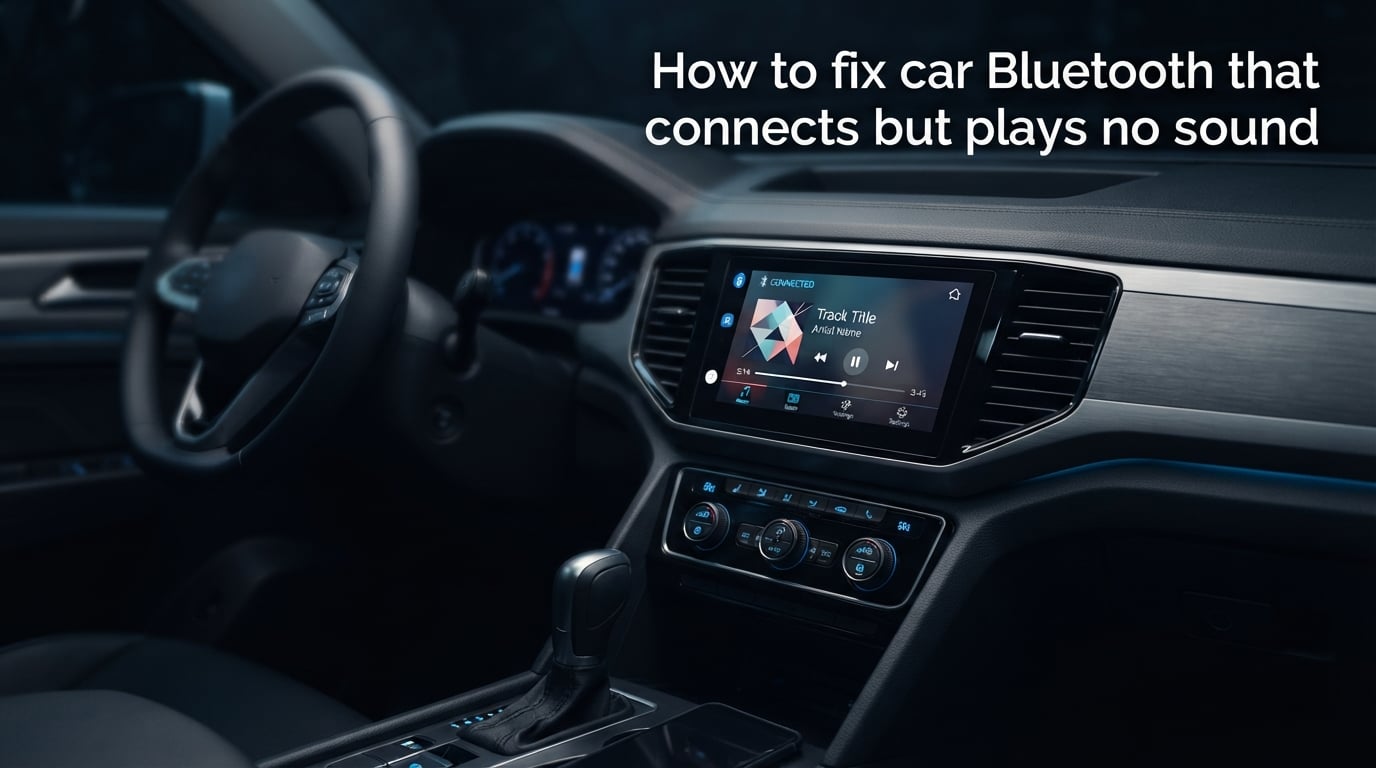 How to fix car Bluetooth that connects but plays no sound