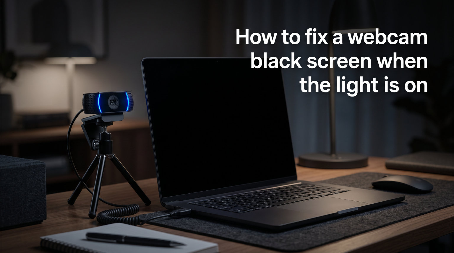 How to fix a webcam black screen when the light is on