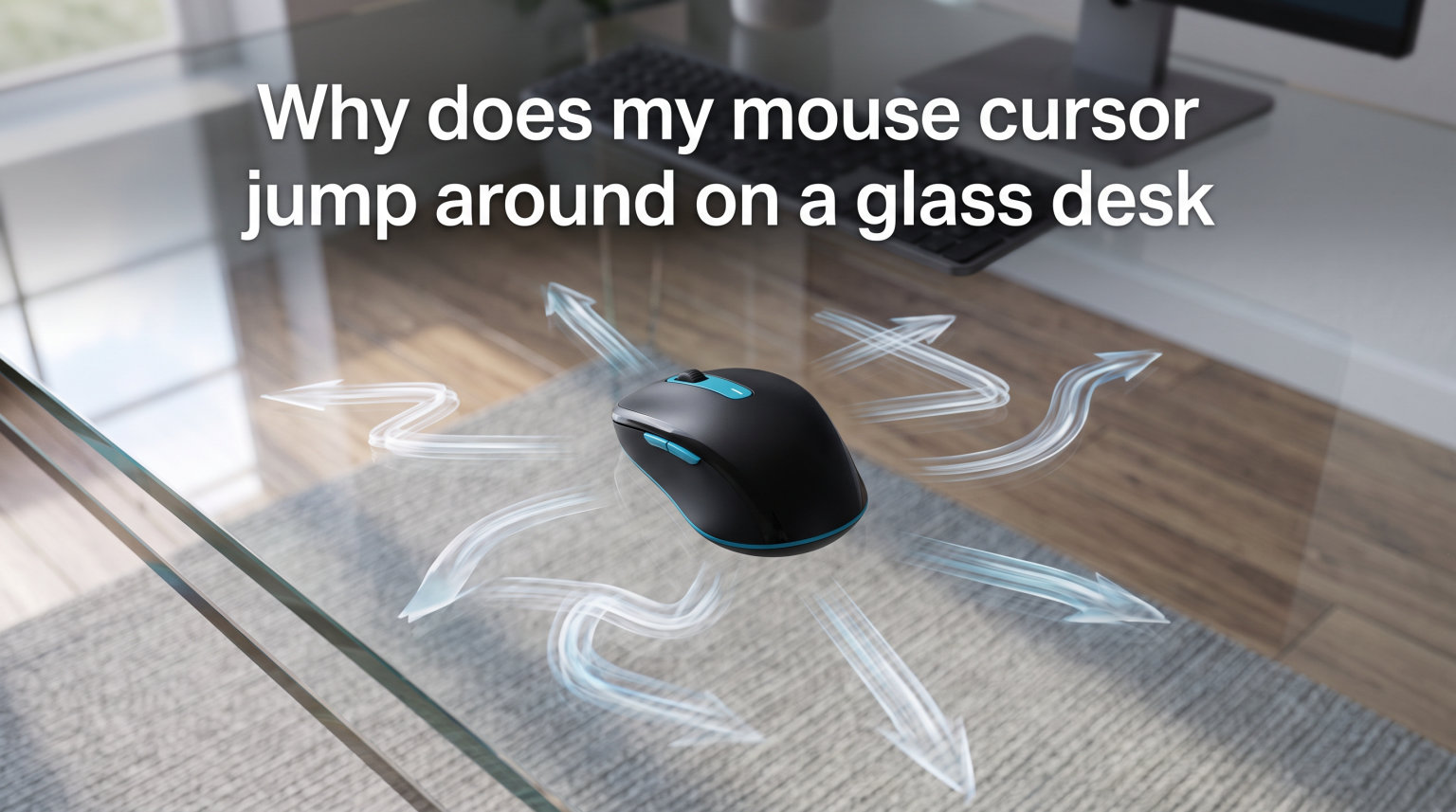 Why does my mouse cursor jump around on a glass desk