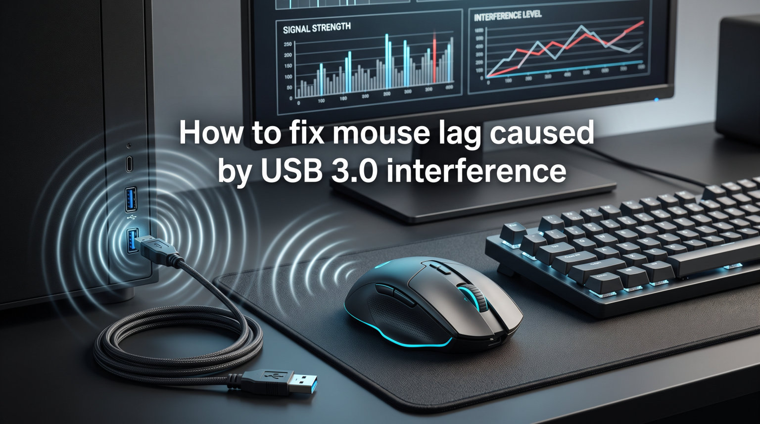 How to fix mouse lag caused by USB 3.0 interference