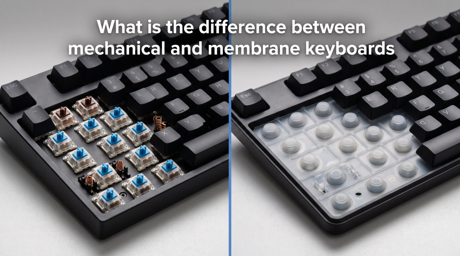 What is the difference between mechanical and membrane keyboards