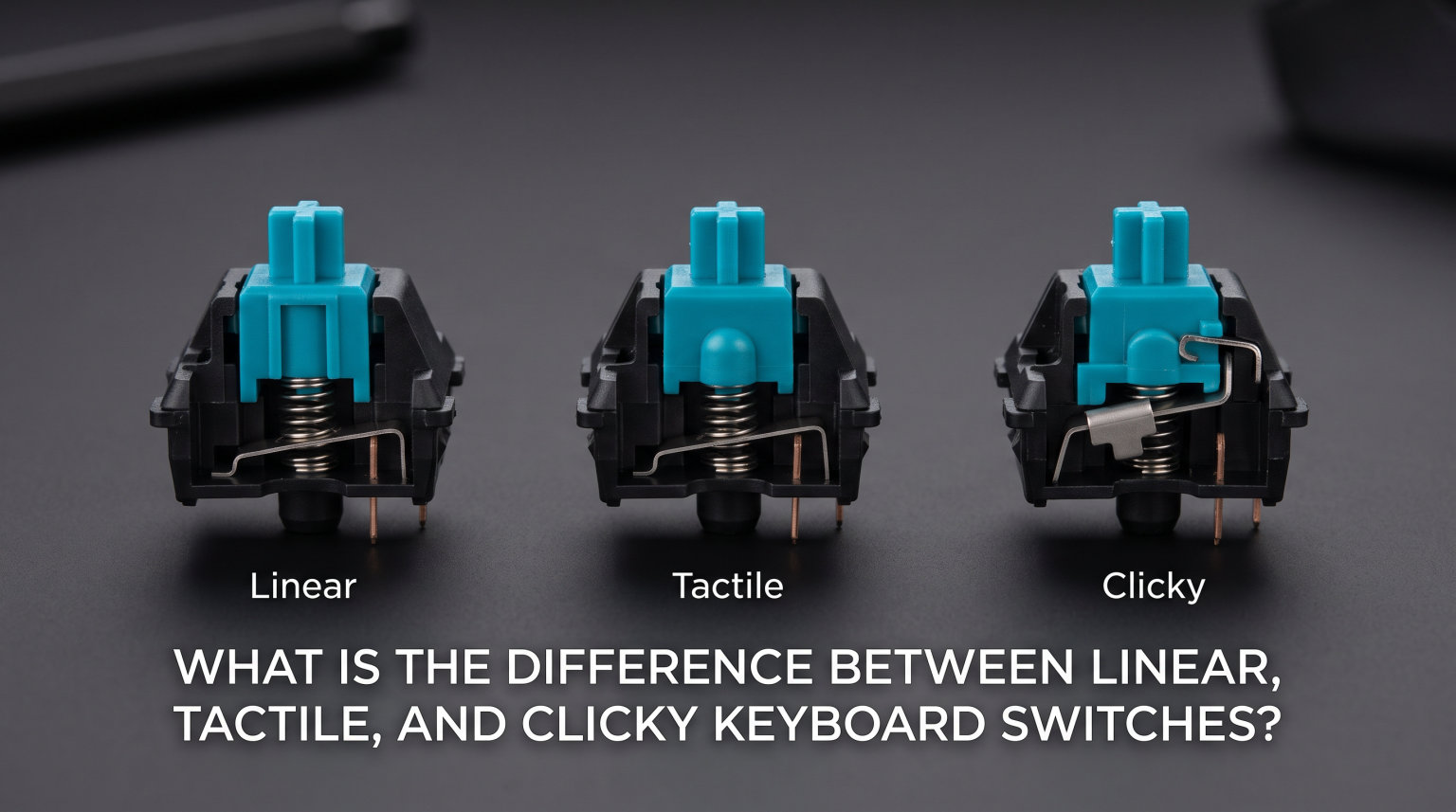 What is the difference between linear tactile and clicky keyboard switches