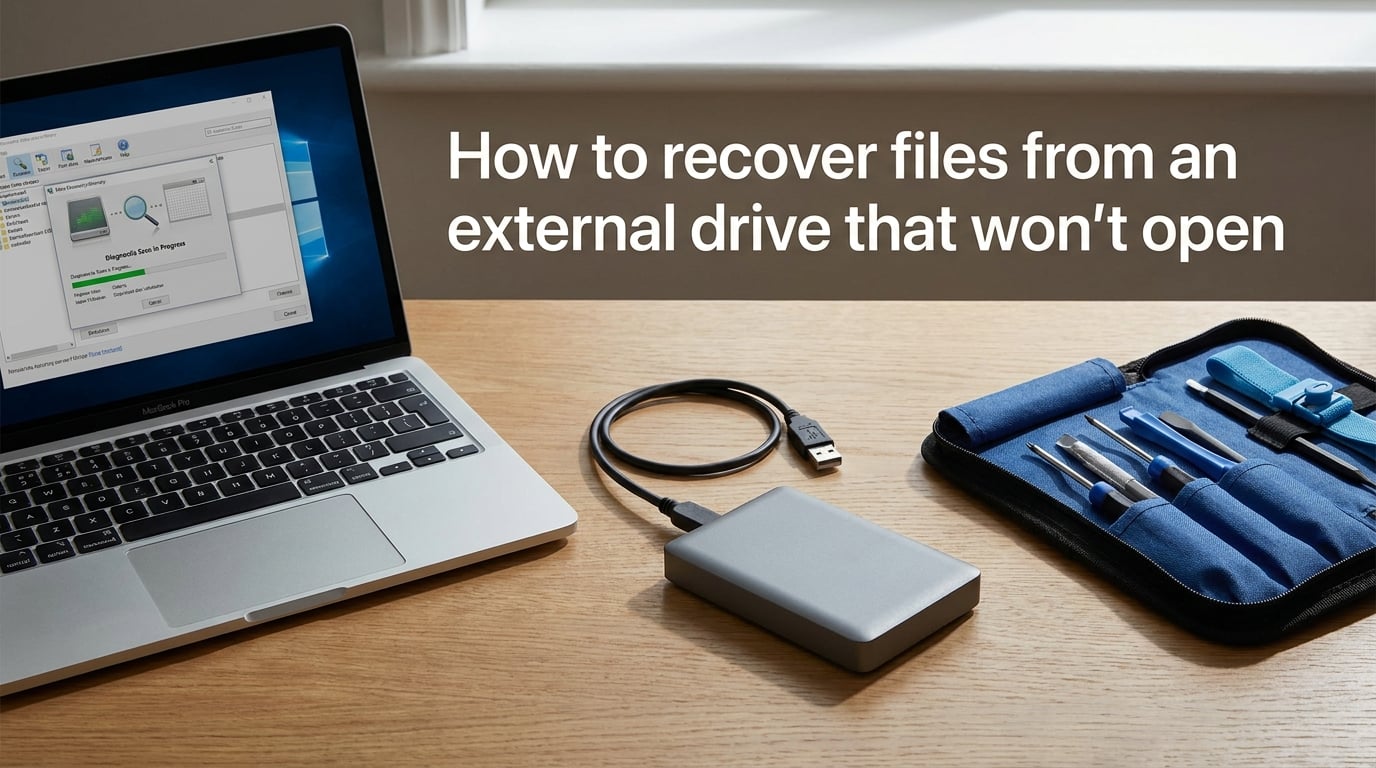 How to recover files from an external drive that won't open