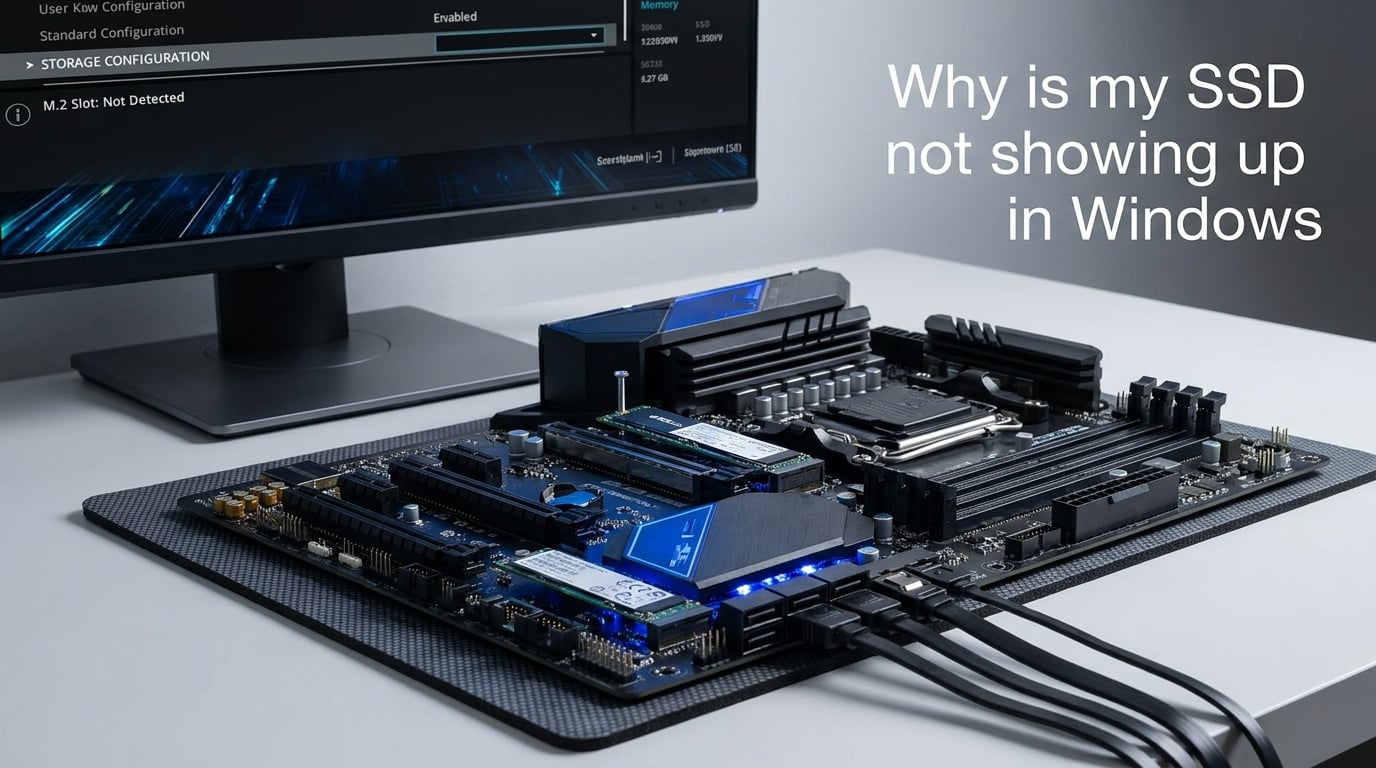 Why is my SSD not showing up in Windows