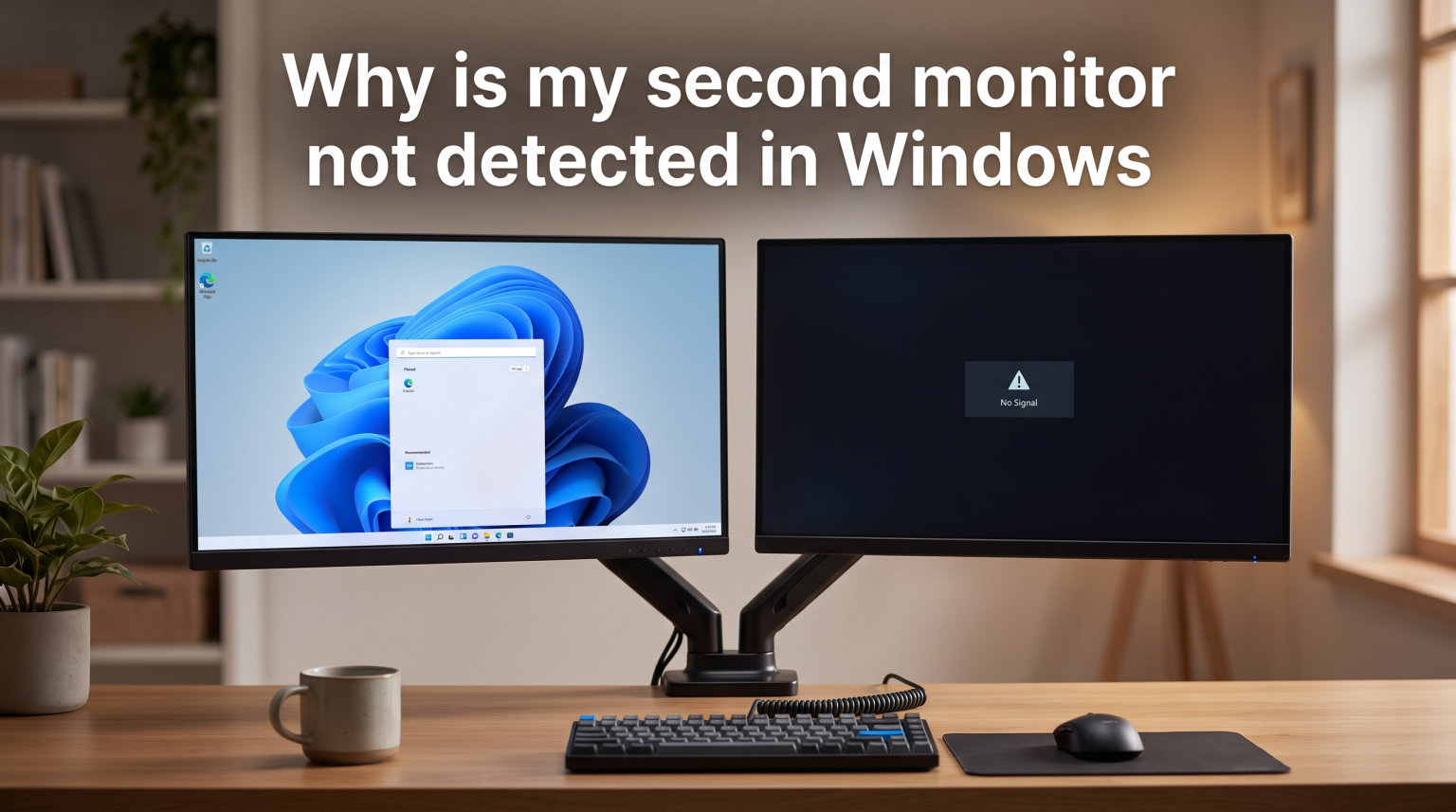 Why is my second monitor not detected in Windows