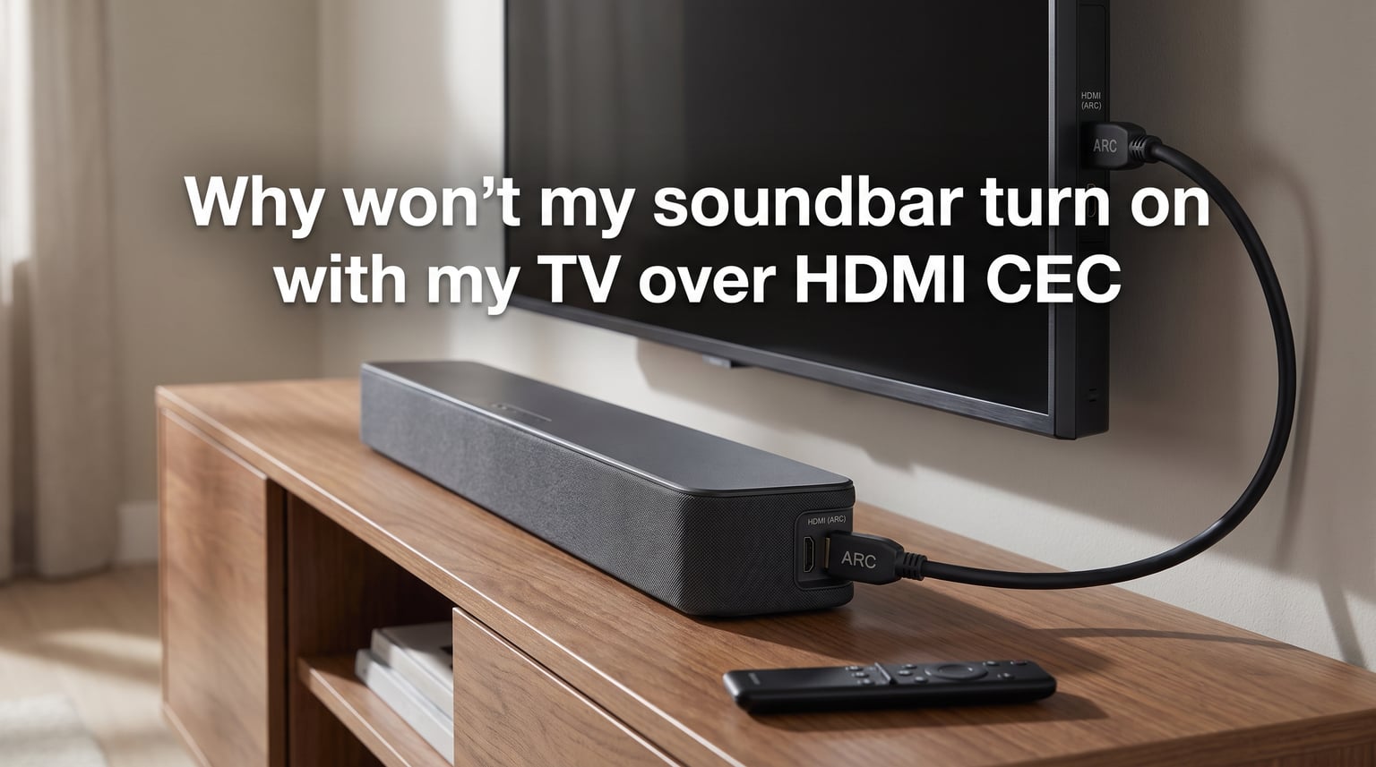 Why won't my soundbar turn on with my TV over HDMI CEC