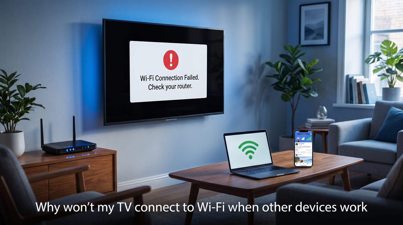 Why won't my TV connect to Wi-Fi when other devices work